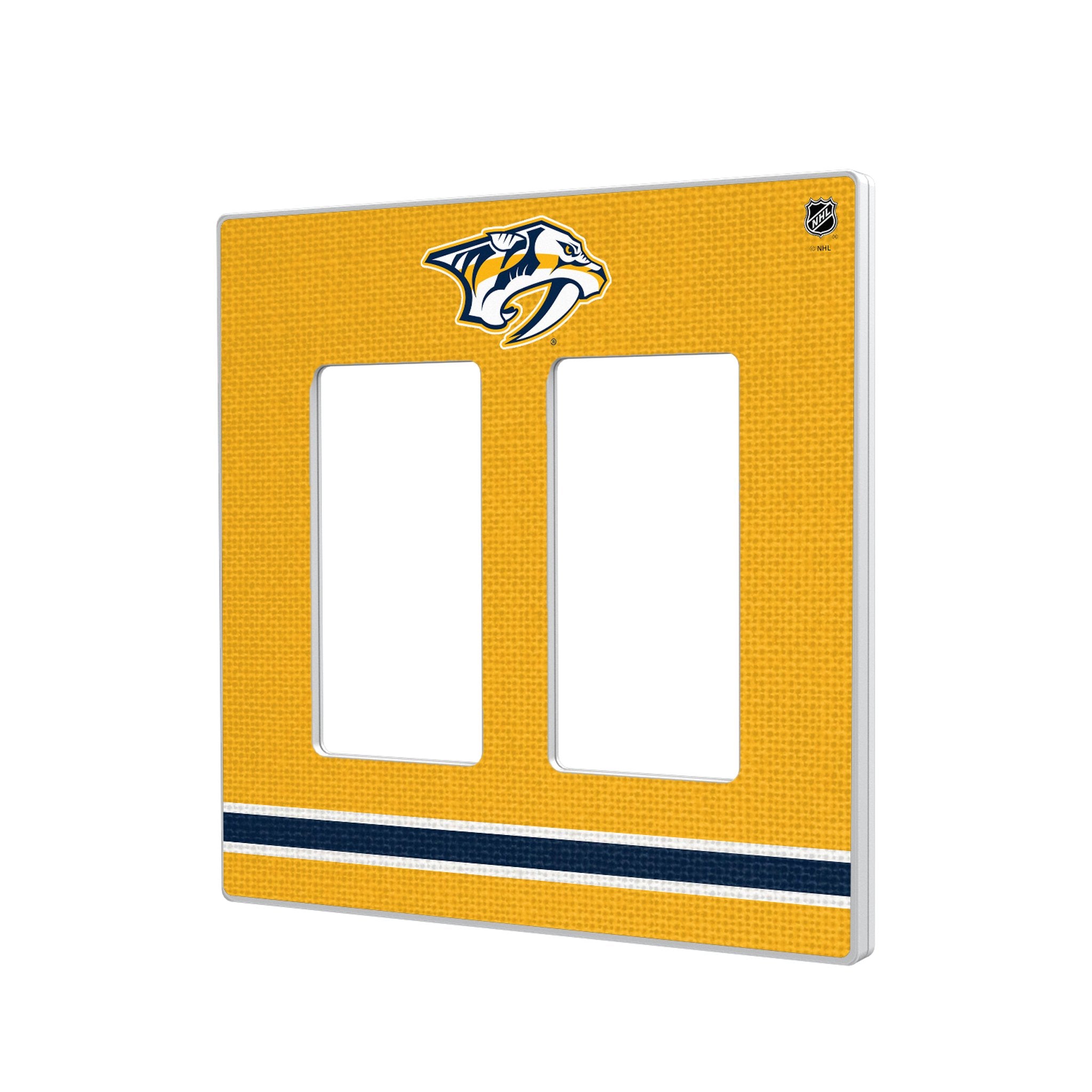 Nashville Predators Stripe Hidden-Screw Light Switch Plate 4