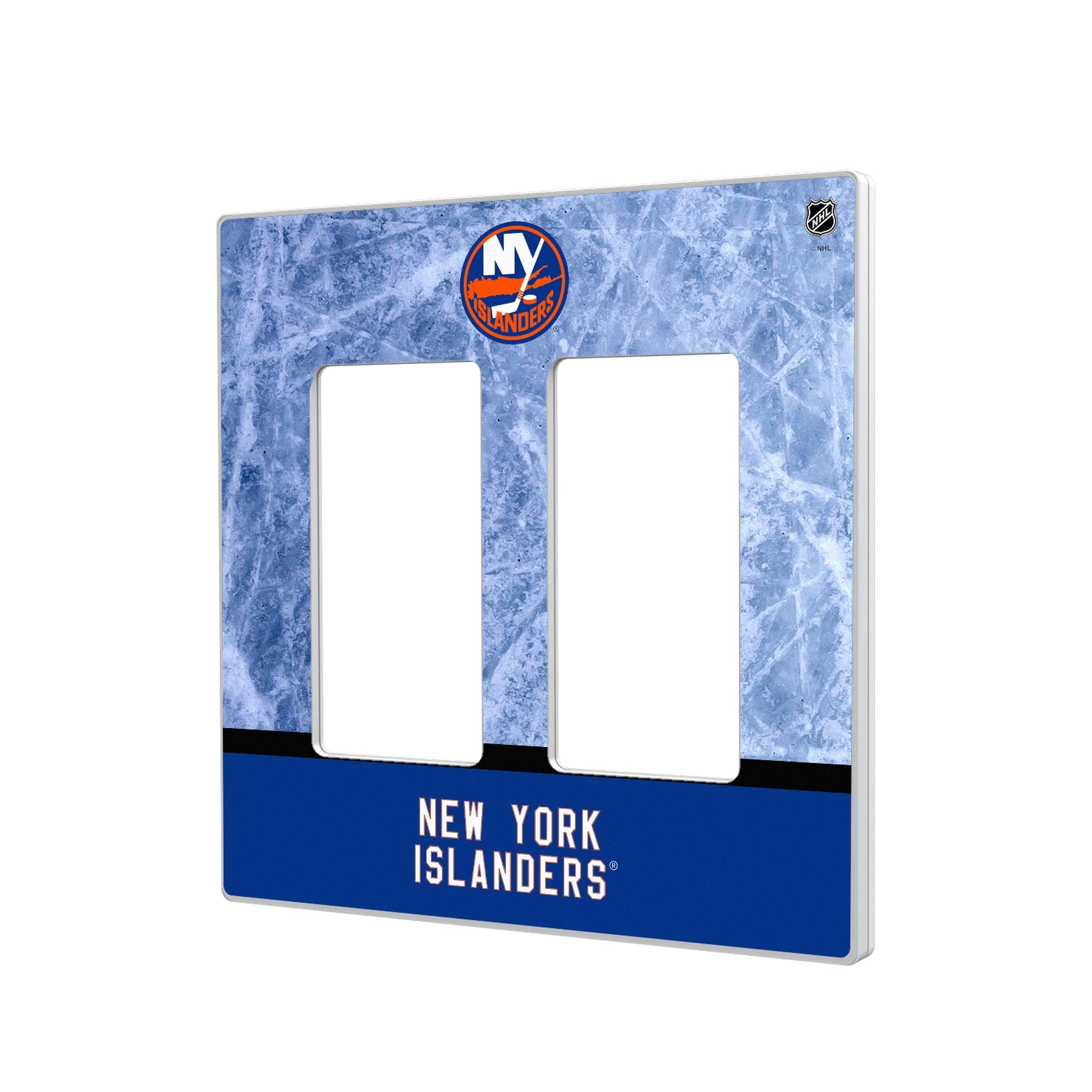 New York Islanders Ice Wordmark Hidden-Screw Light Switch Plate 4