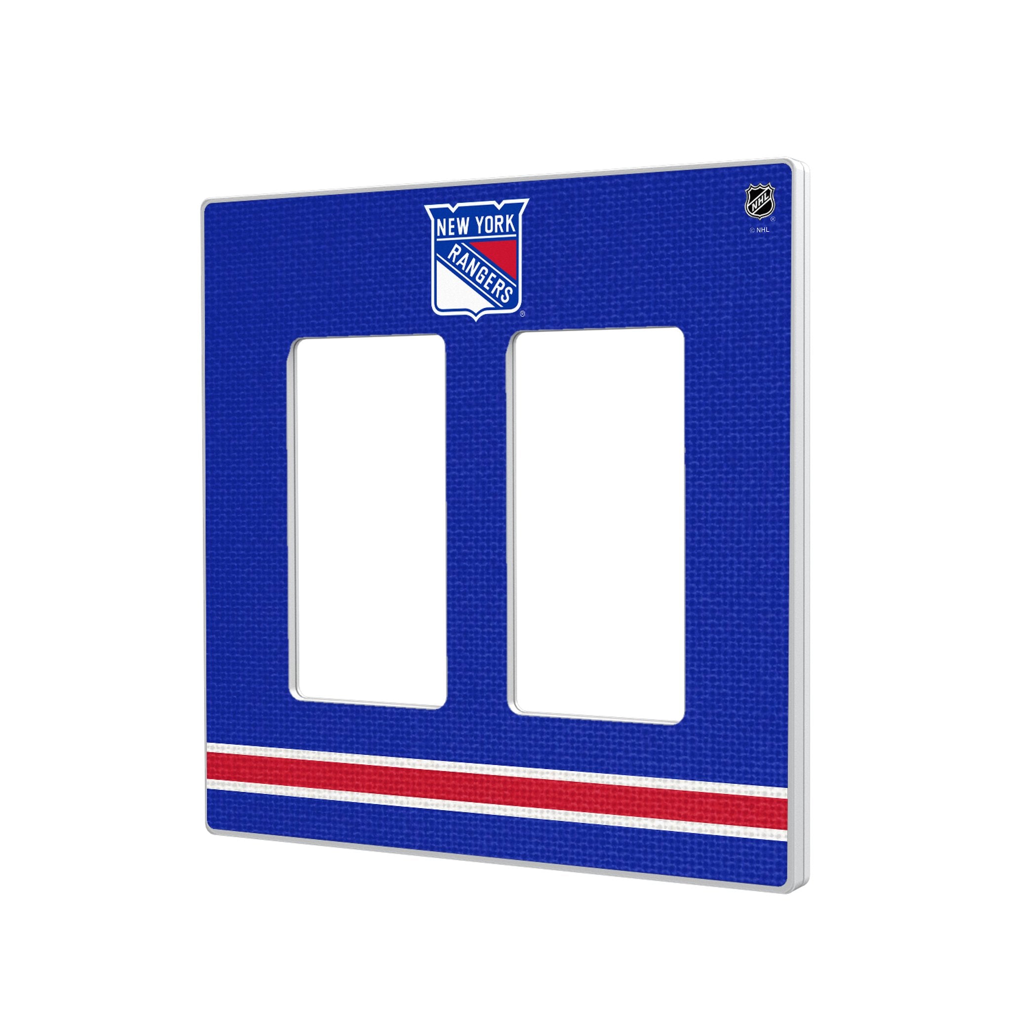 New York Rangers Stripe Hidden-Screw Light Switch Plate 4