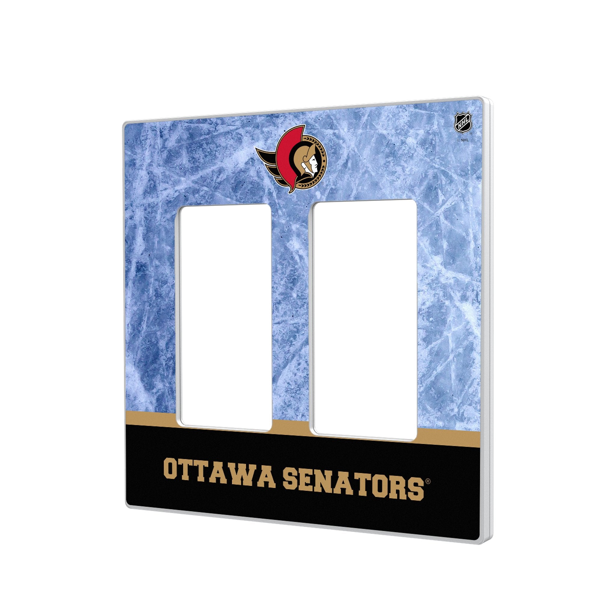 Ottawa Senators Ice Wordmark Hidden-Screw Light Switch Plate 4