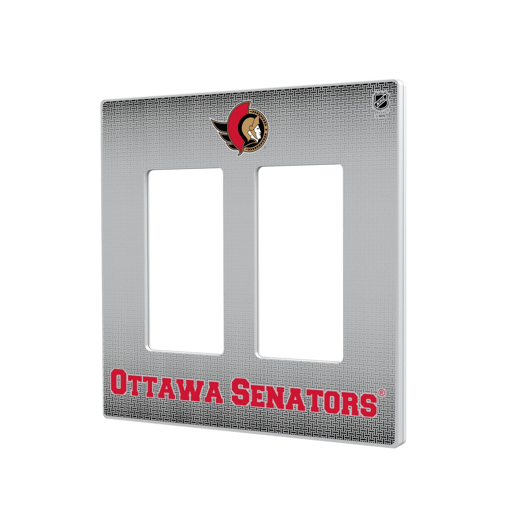 Ottawa Senators Linen Hidden-Screw Light Switch Plate 4
