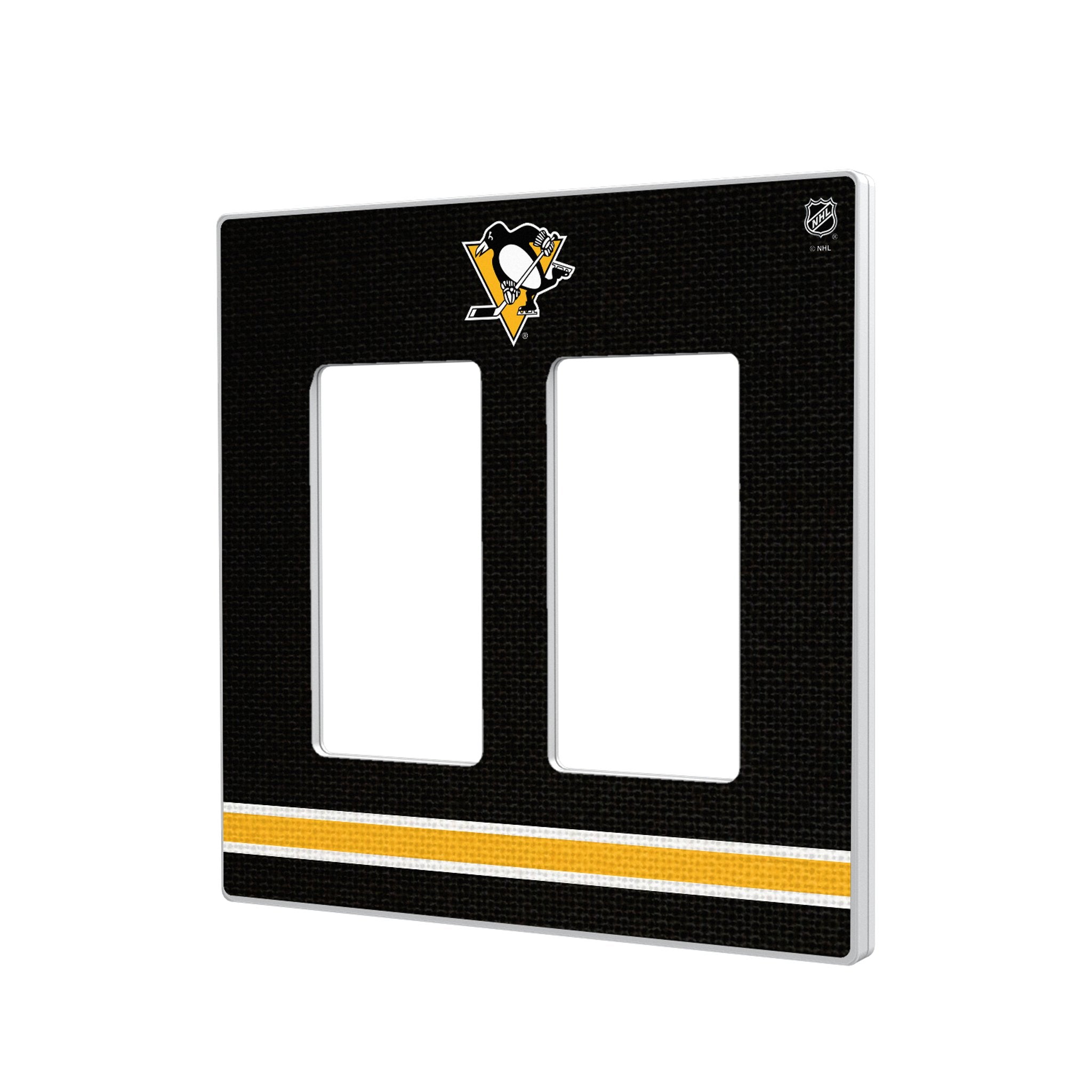 Pittsburgh Penguins Stripe Hidden-Screw Light Switch Plate 4