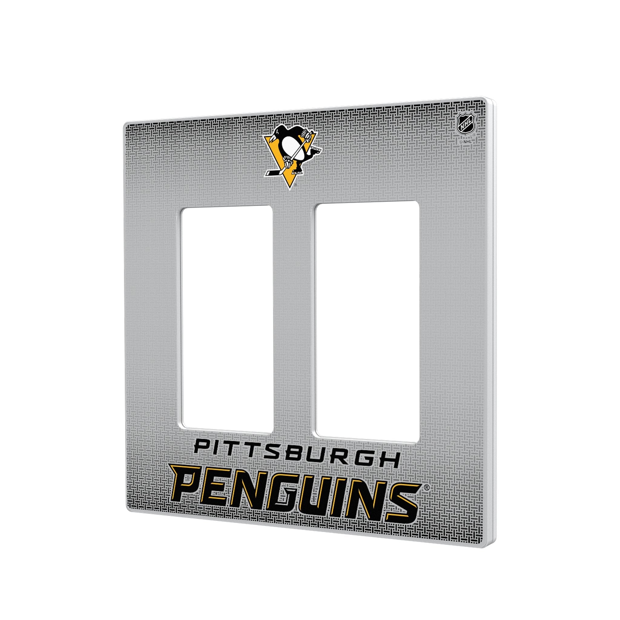 Pittsburgh Penguins Linen Hidden-Screw Light Switch Plate 4