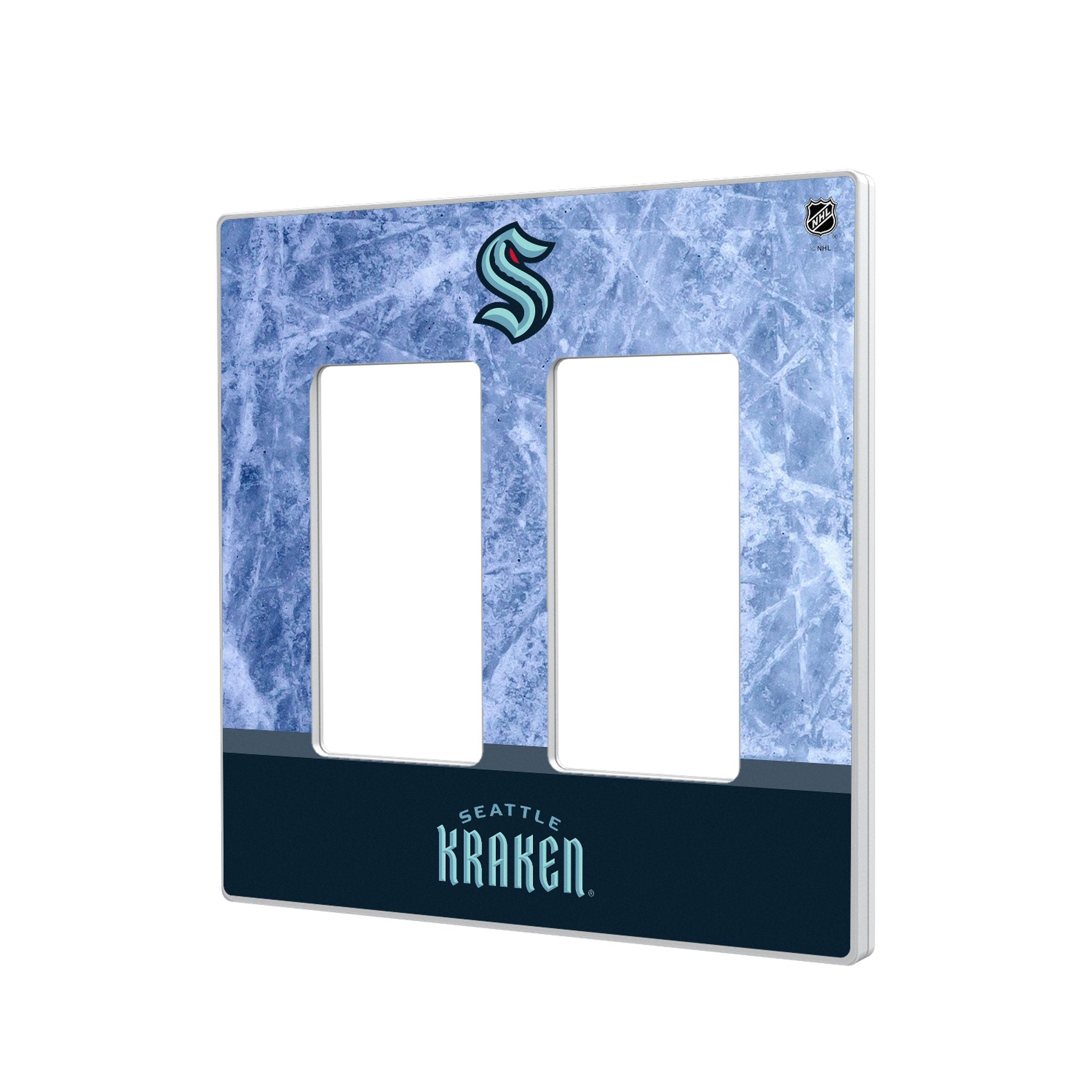 Seattle Kraken Ice Wordmark Hidden-Screw Light Switch Plate 4