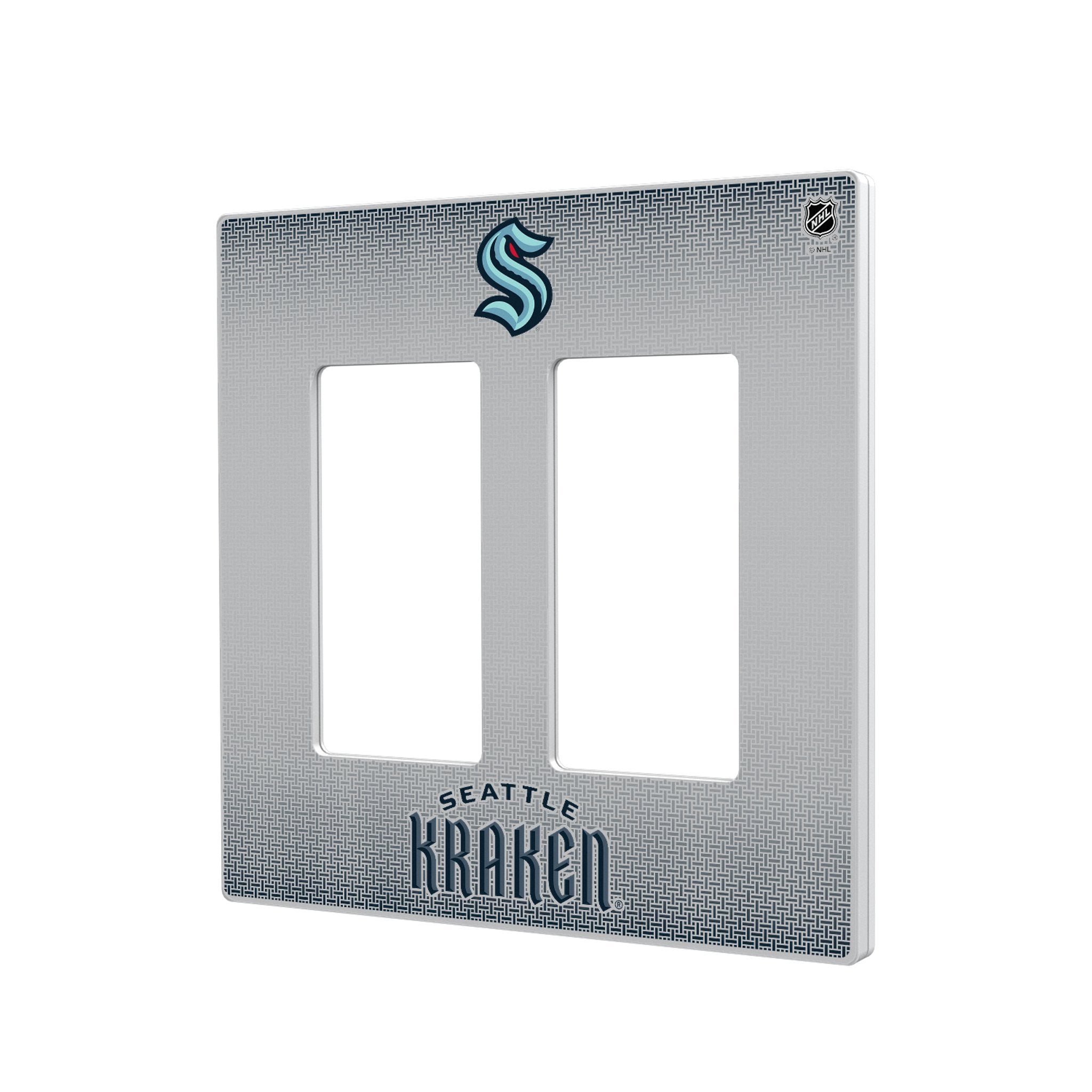 Seattle Kraken Linen Hidden-Screw Light Switch Plate 4
