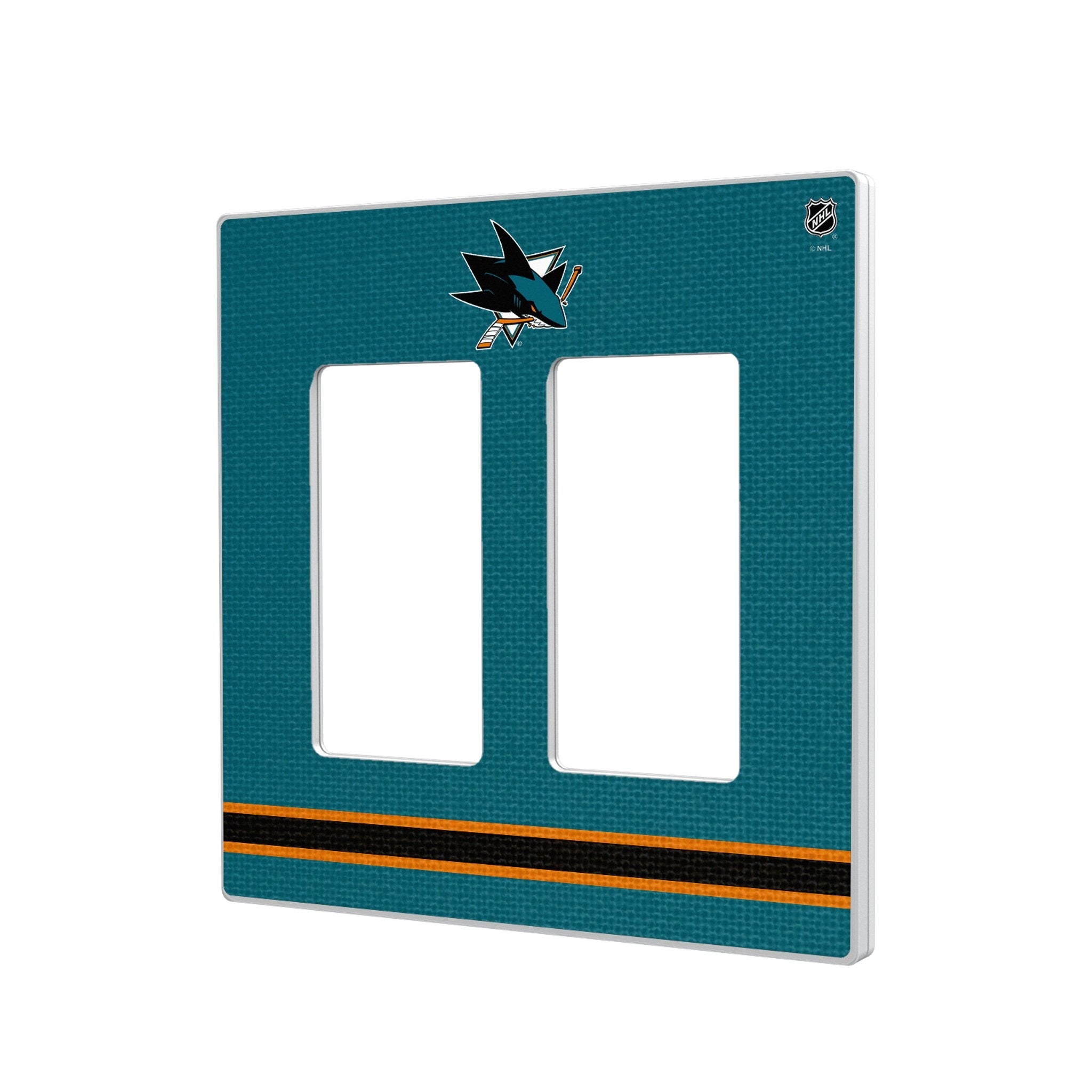 San Jose Sharks Stripe Hidden-Screw Light Switch Plate 4