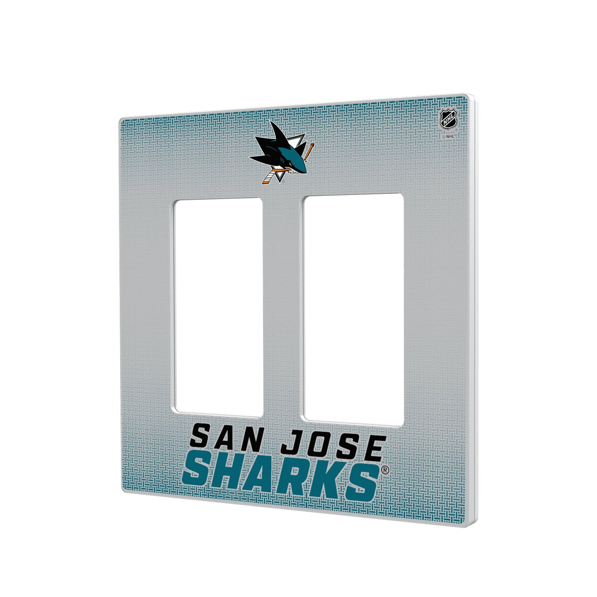 San Jose Sharks Linen Hidden-Screw Light Switch Plate 4