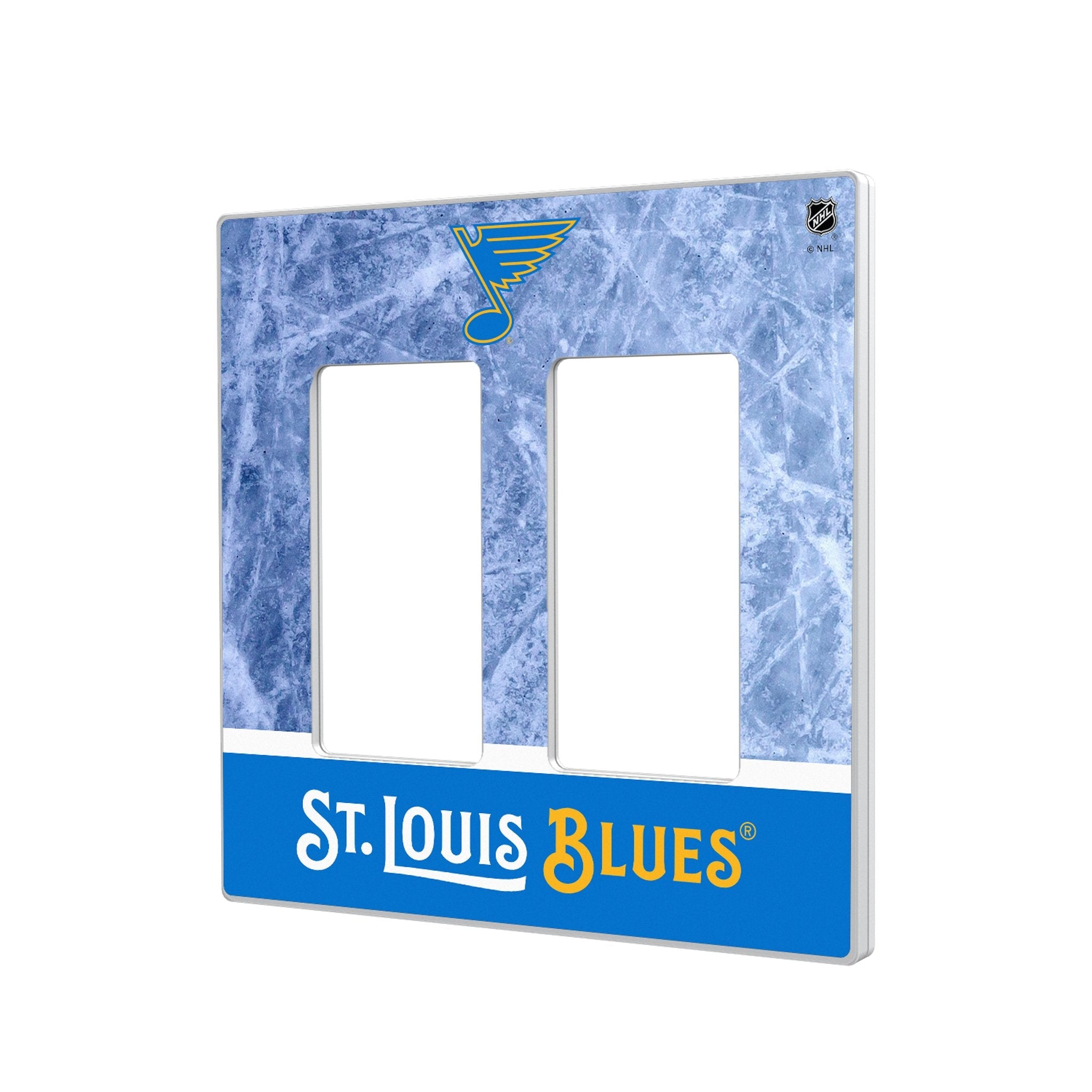 St. Louis Blues Ice Wordmark Hidden-Screw Light Switch Plate 4