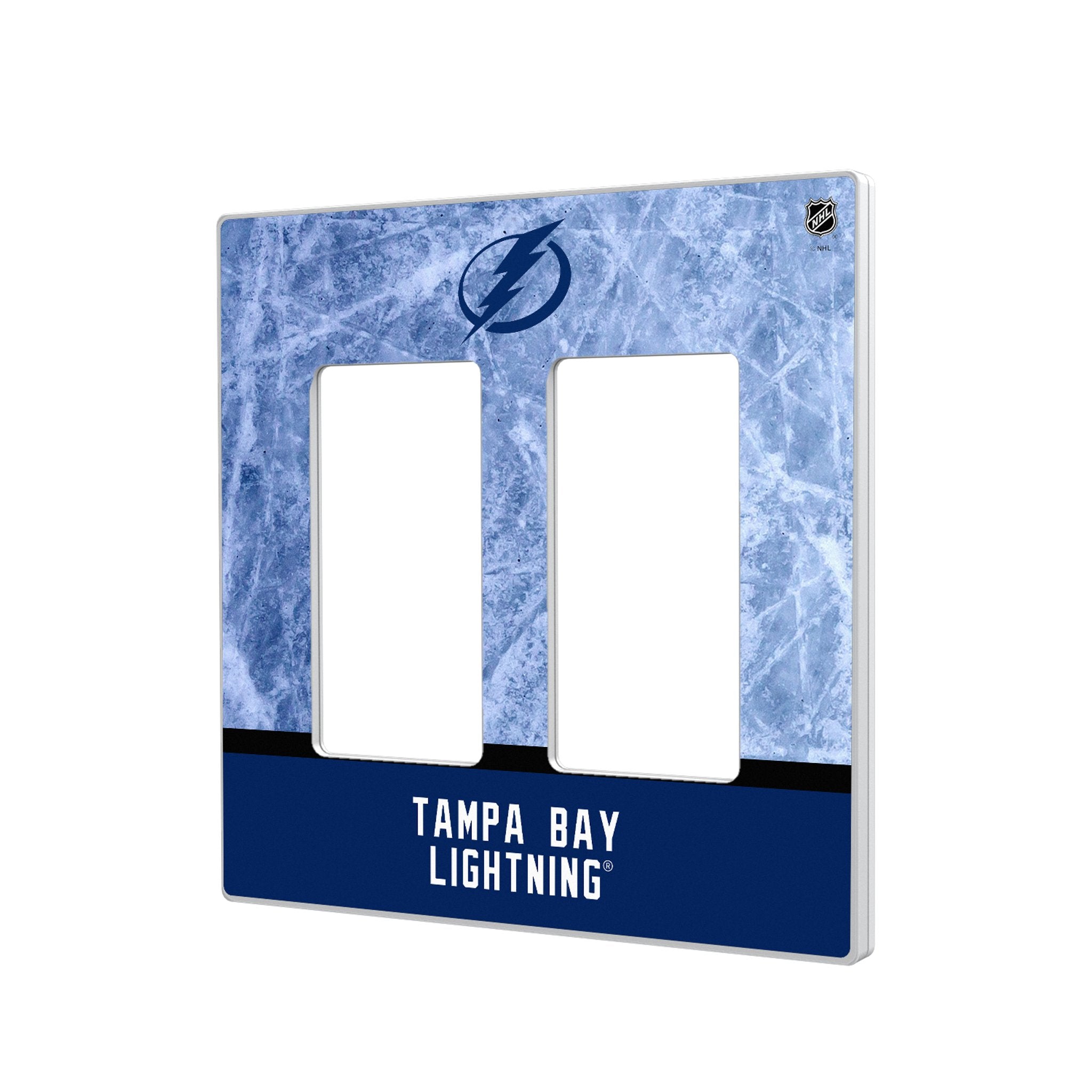 Tampa Bay Lightning Ice Wordmark Hidden-Screw Light Switch Plate 4