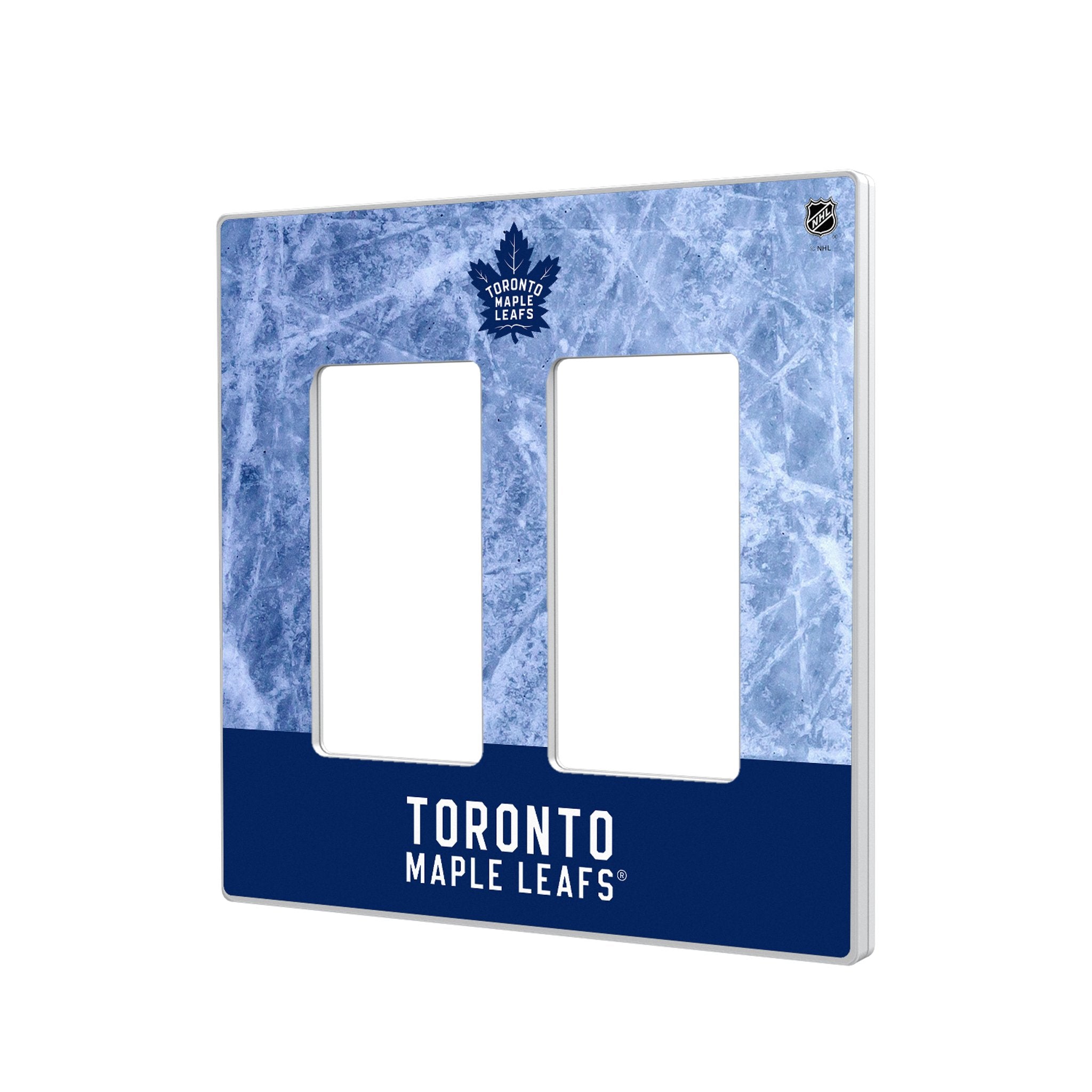 Toronto Maple Leafs Ice Wordmark Hidden-Screw Light Switch Plate 4
