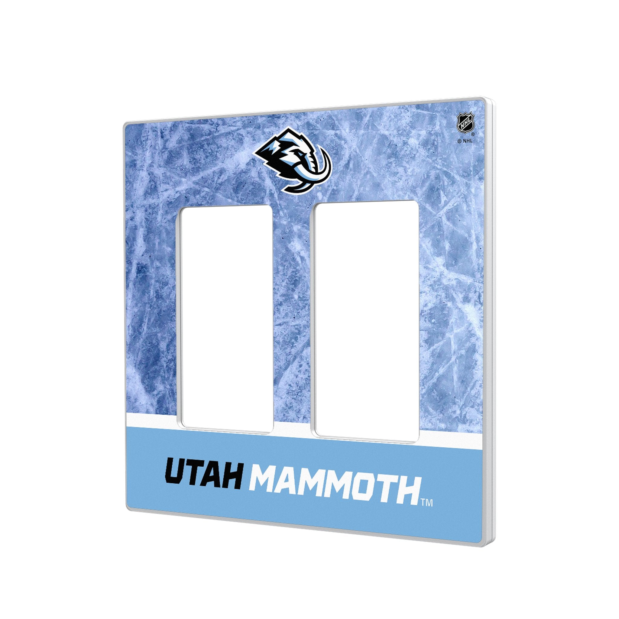 Utah Mammoth Ice Wordmark Hidden-Screw Light Switch Plate 4