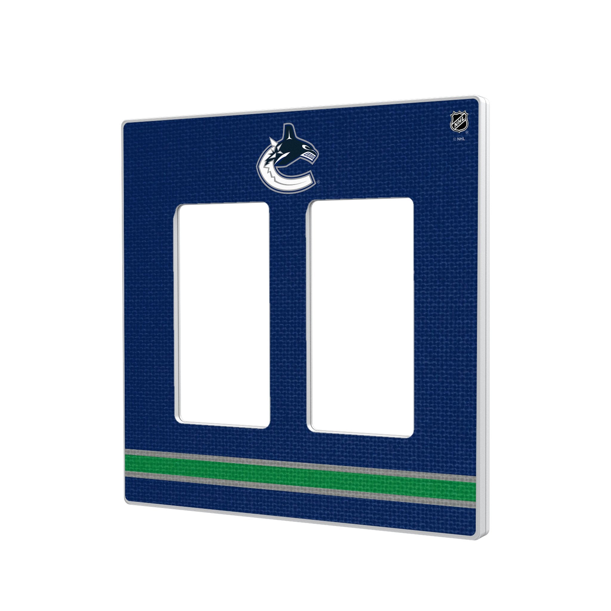 Vancouver Canucks Stripe Hidden-Screw Light Switch Plate 4