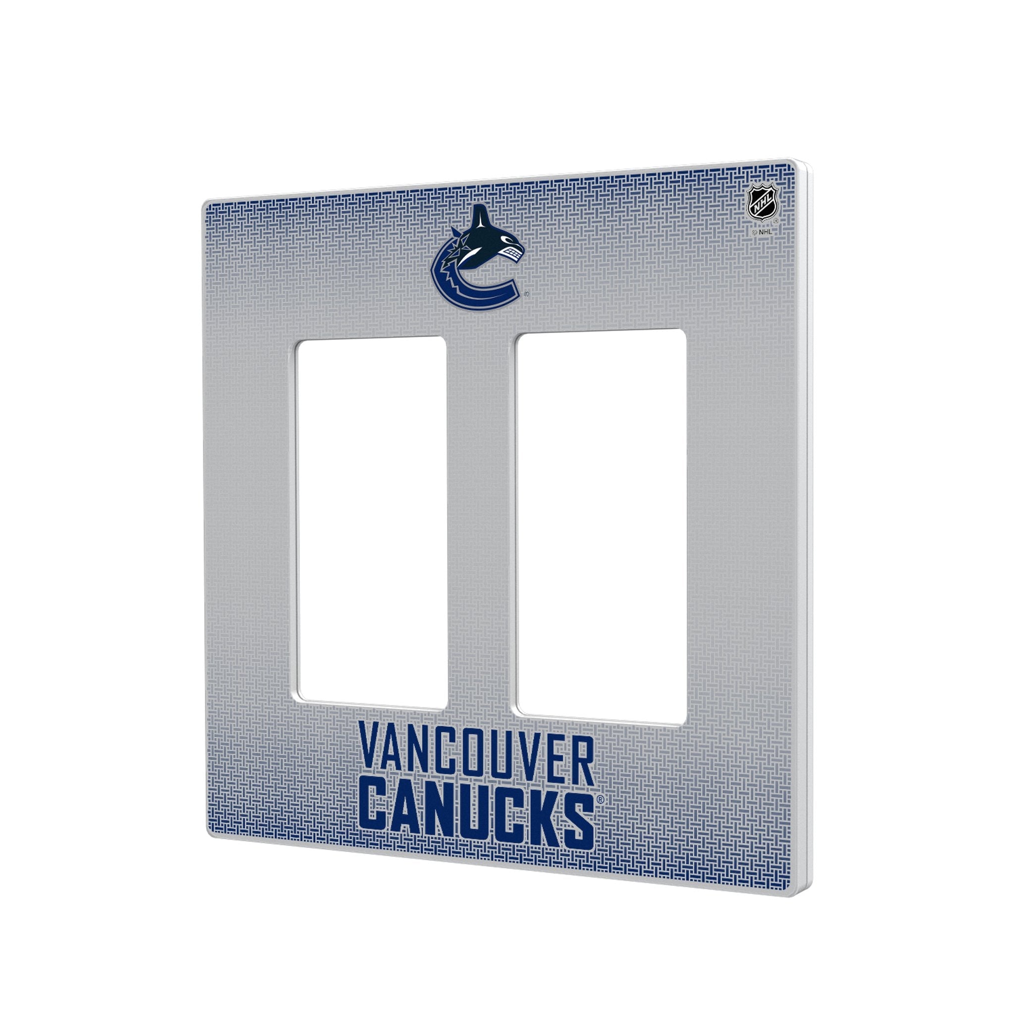 Vancouver Canucks Linen Hidden-Screw Light Switch Plate 4