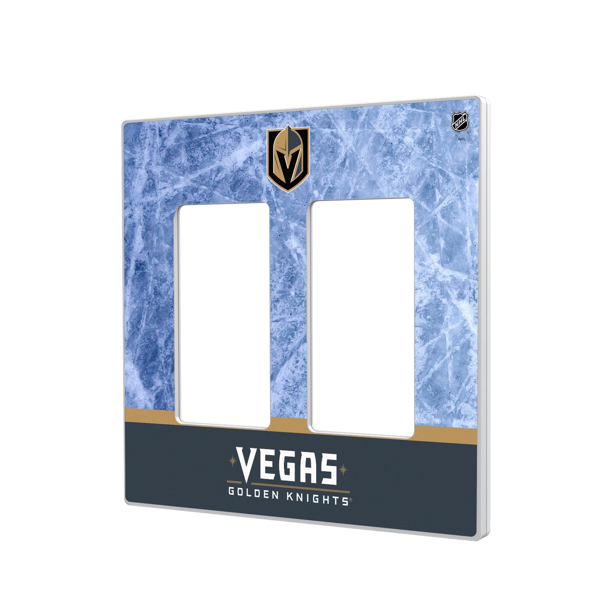 Vegas Golden Knights Ice Wordmark Hidden-Screw Light Switch Plate 4