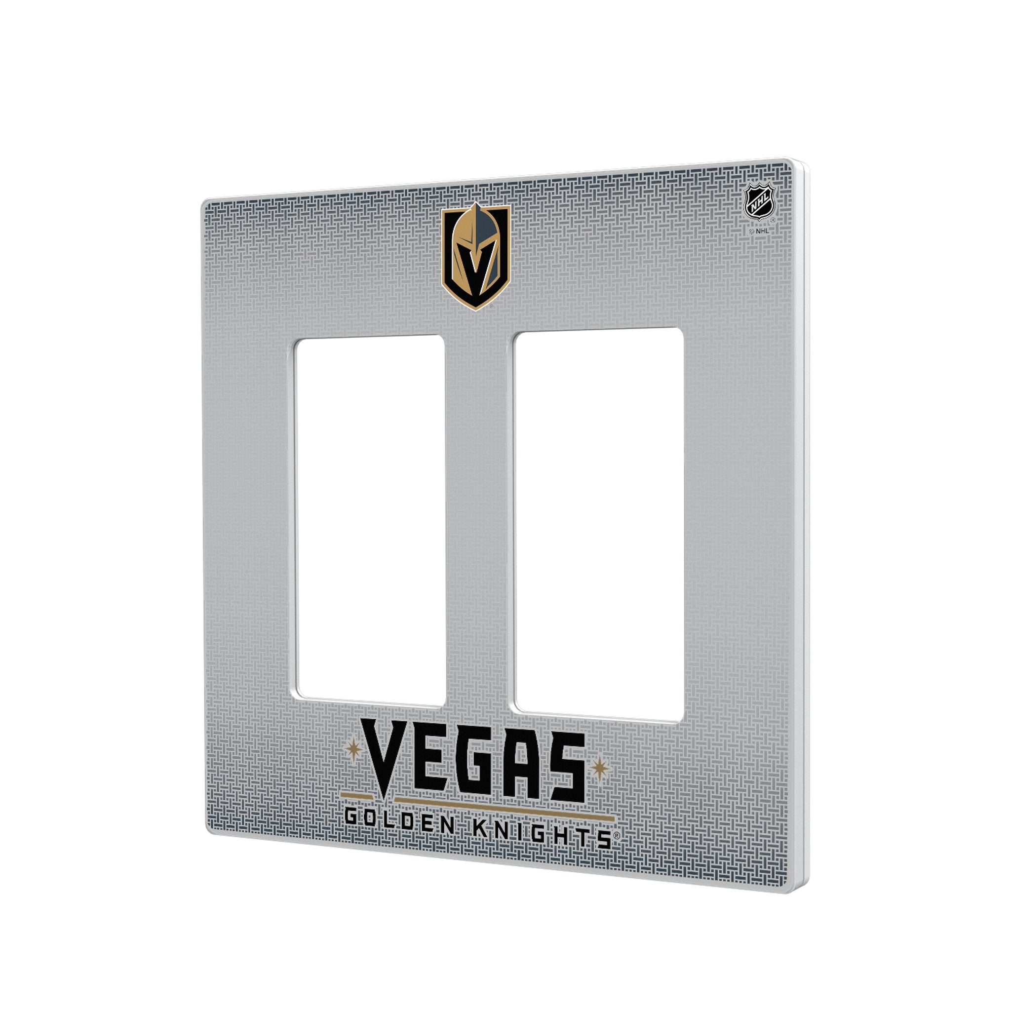 Vegas Golden Knights Linen Hidden-Screw Light Switch Plate 4