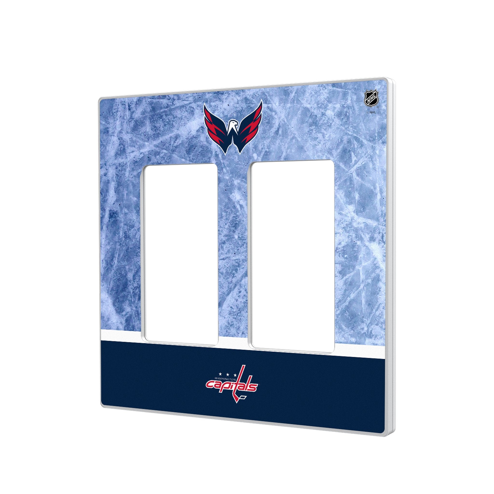 Washington Capitals Ice Wordmark Hidden-Screw Light Switch Plate 4