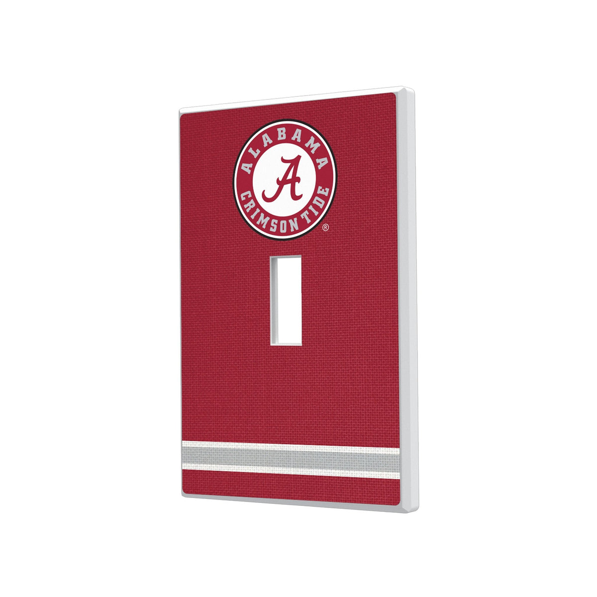 University of Alabama Crimson Tide Stripe Hidden-Screw Light Switch Plate 1