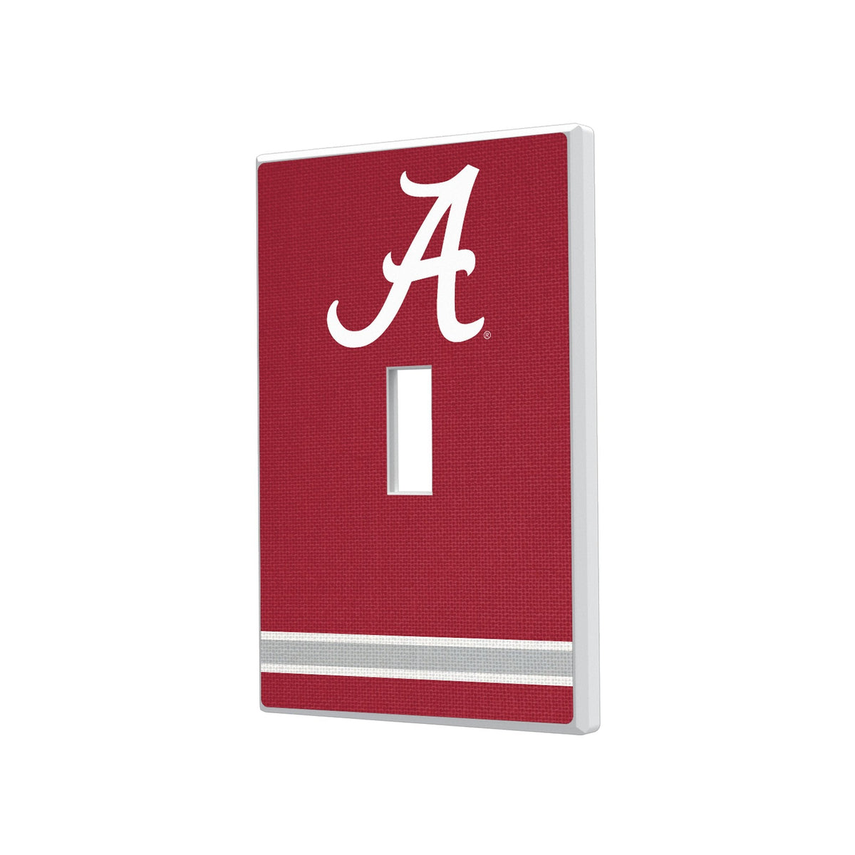 University of Alabama Crimson Tide Script A Stripe Hidden-Screw Light Switch Plate 1