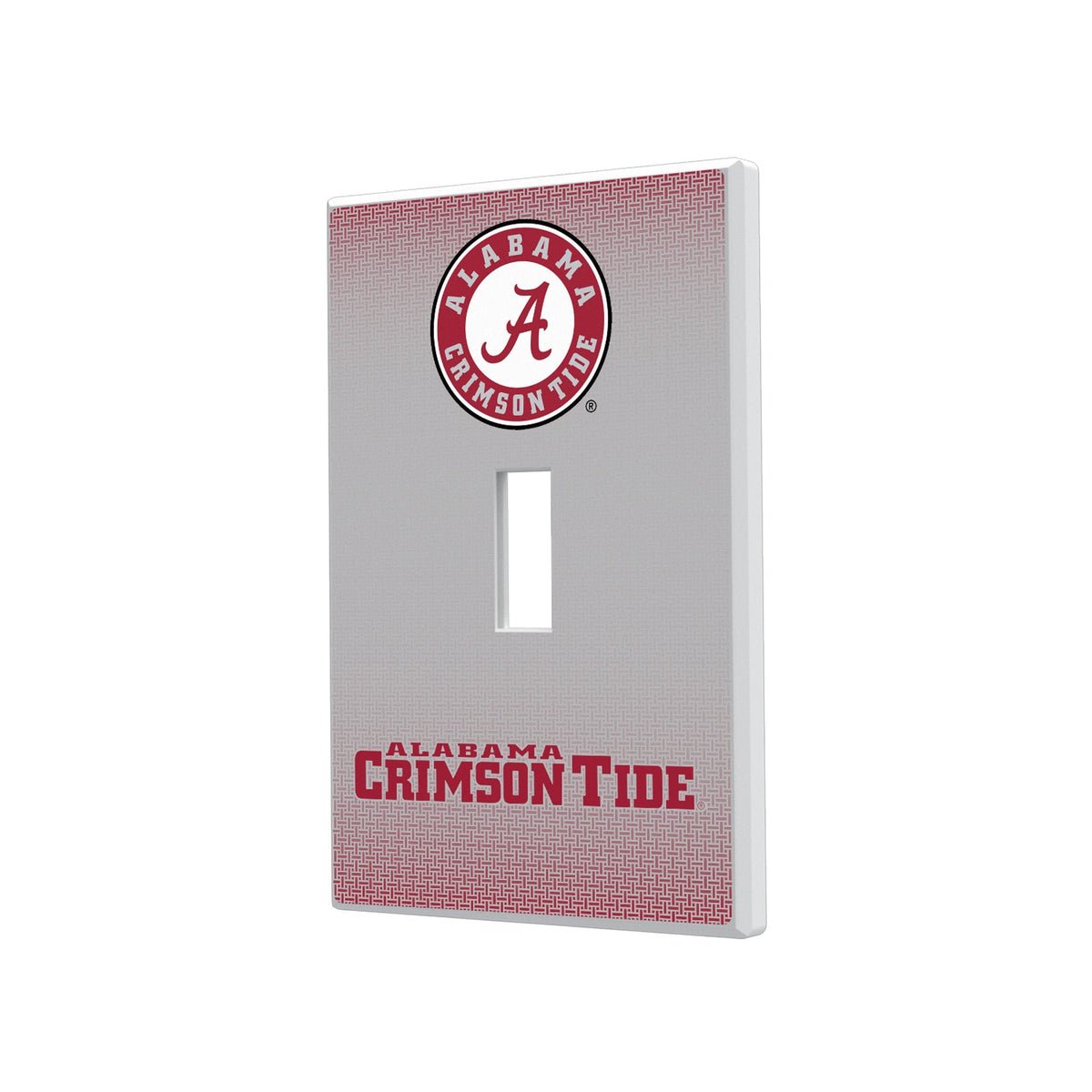 University of Alabama Crimson Tide Linen Hidden-Screw Light Switch Plate 1