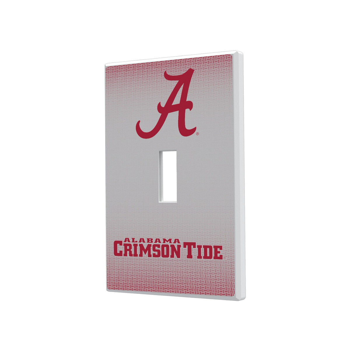 University of Alabama Crimson Tide Script A Linen Hidden-Screw Light Switch Plate 1