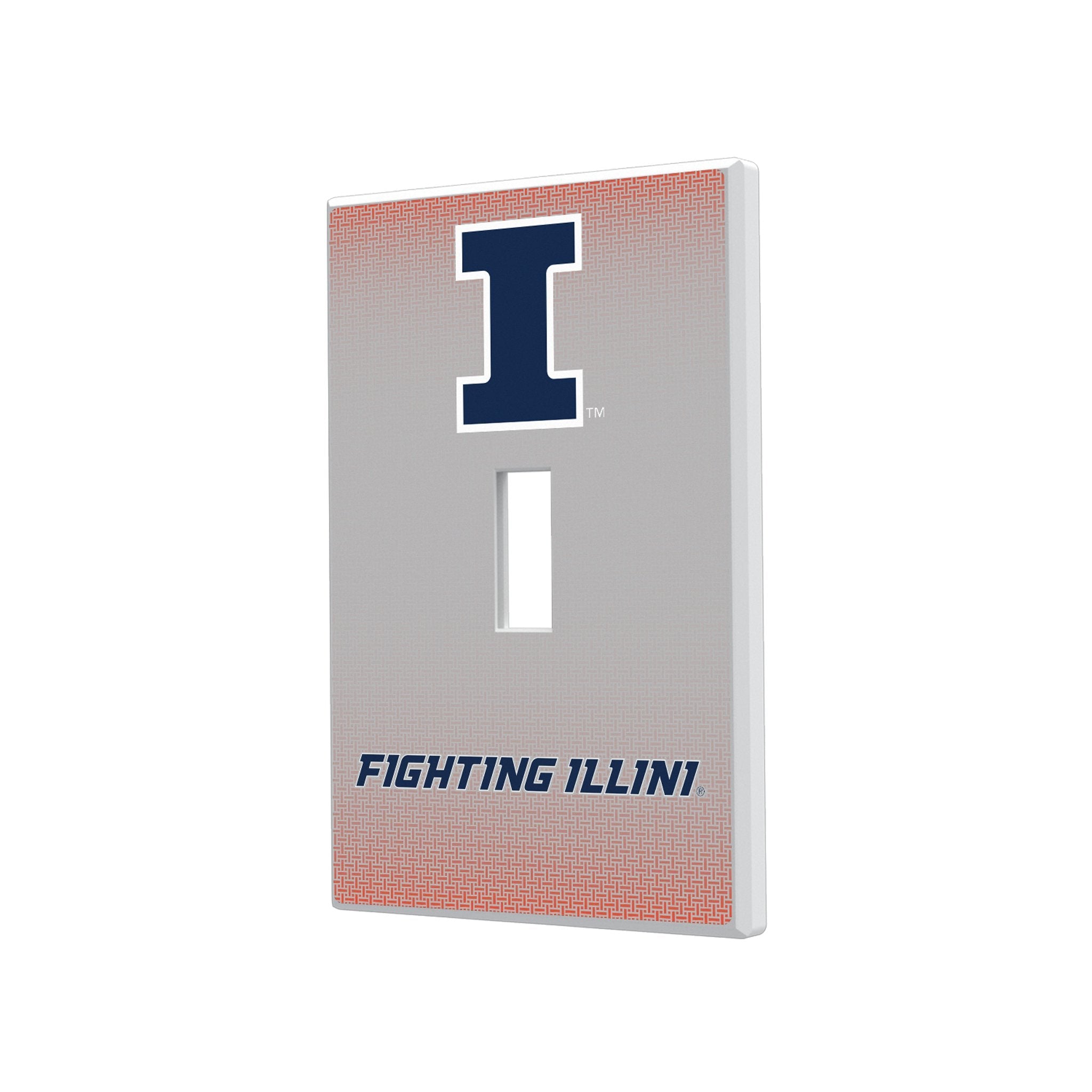 University of Illinois Fighting Illini Linen Hidden-Screw Light Switch Plate