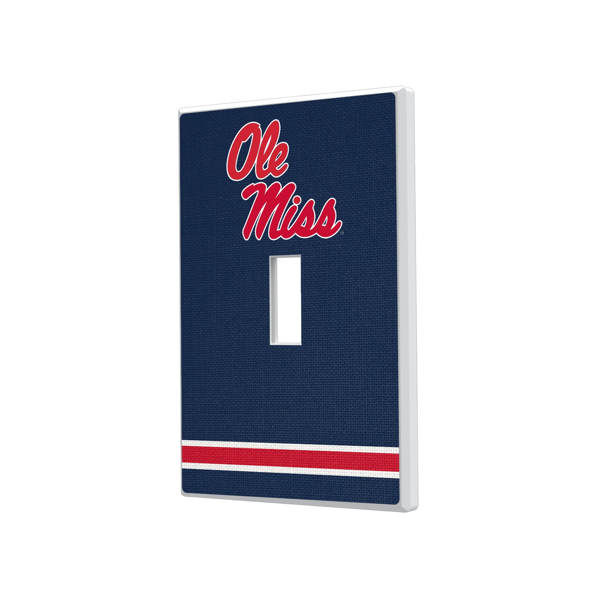 University of Mississippi Rebels Stripe Hidden-Screw Light Switch Plate 1