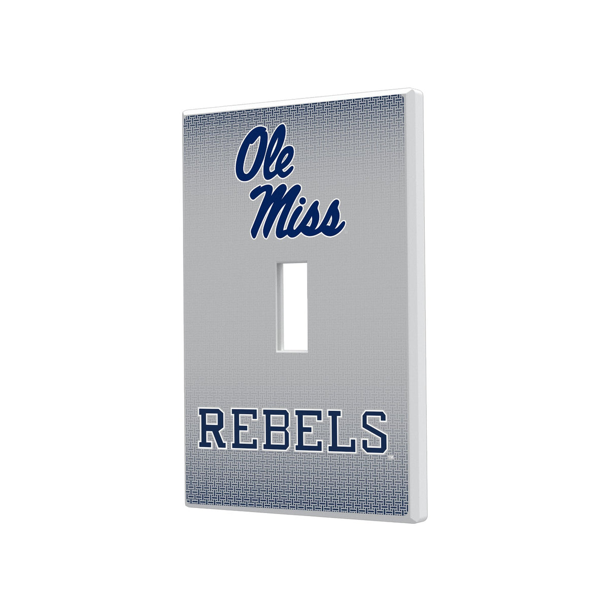 University of Mississippi Rebels Linen Hidden-Screw Light Switch Plate 1