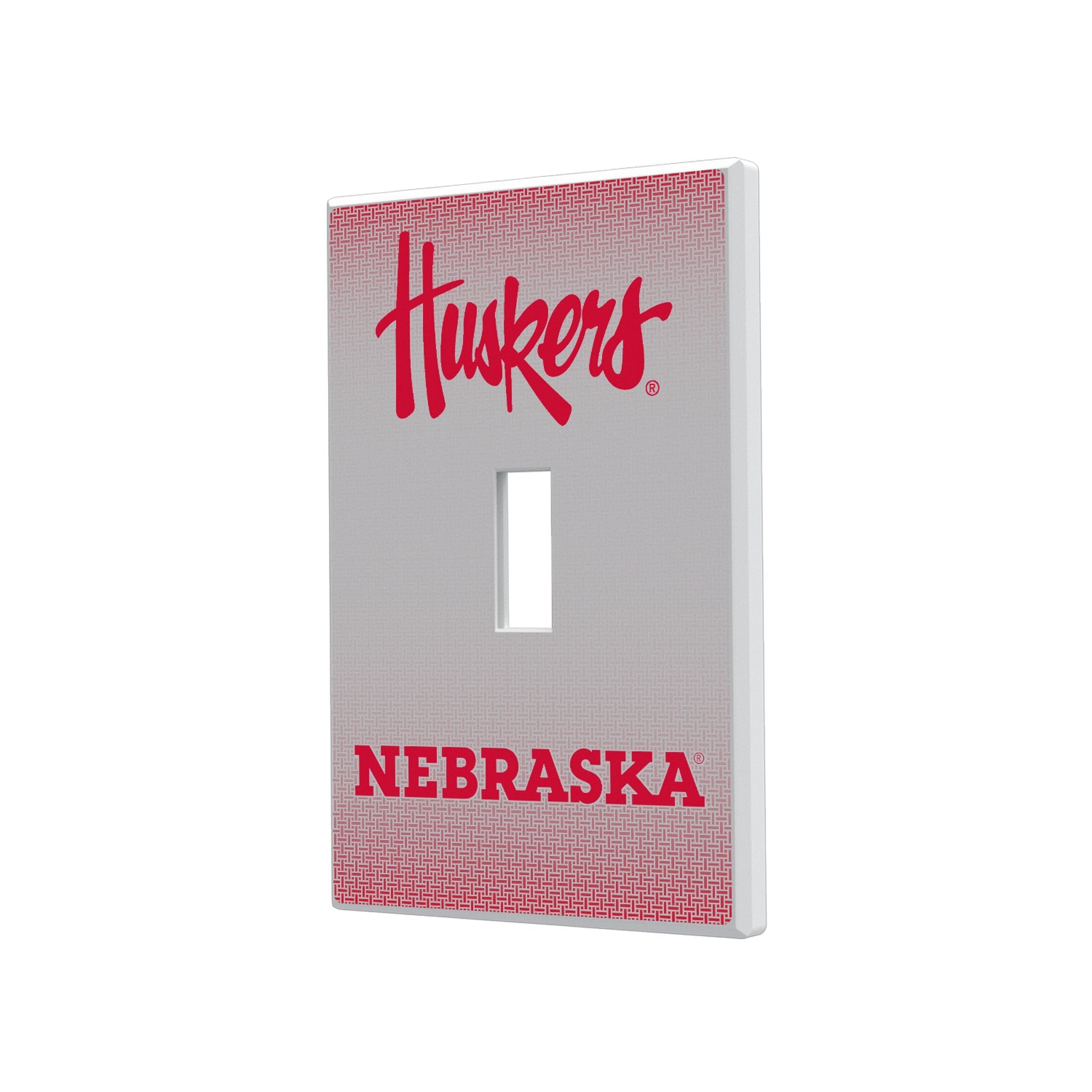 University of Nebraska Huskers Linen Hidden-Screw Light Switch Plate 1