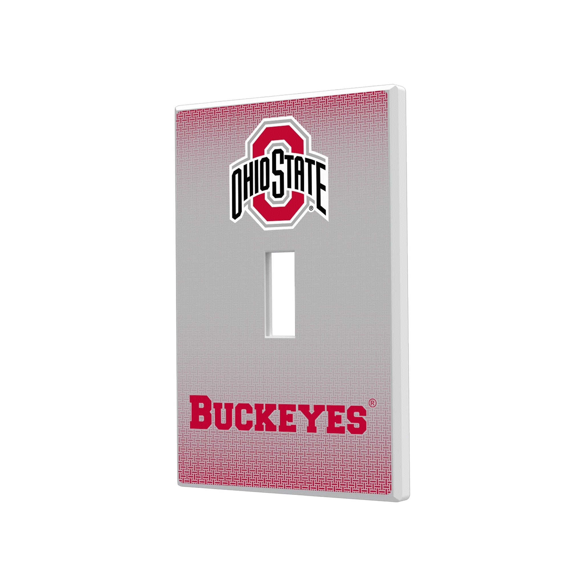 Ohio State University Buckeyes Linen Hidden-Screw Light Switch Plate