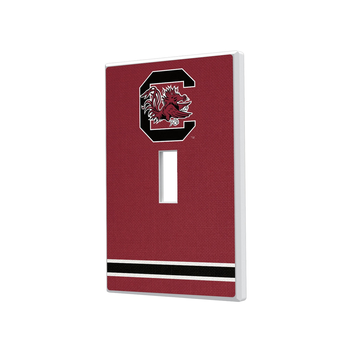 University of South Carolina Gamecocks Stripe Hidden-Screw Light Switch Plate