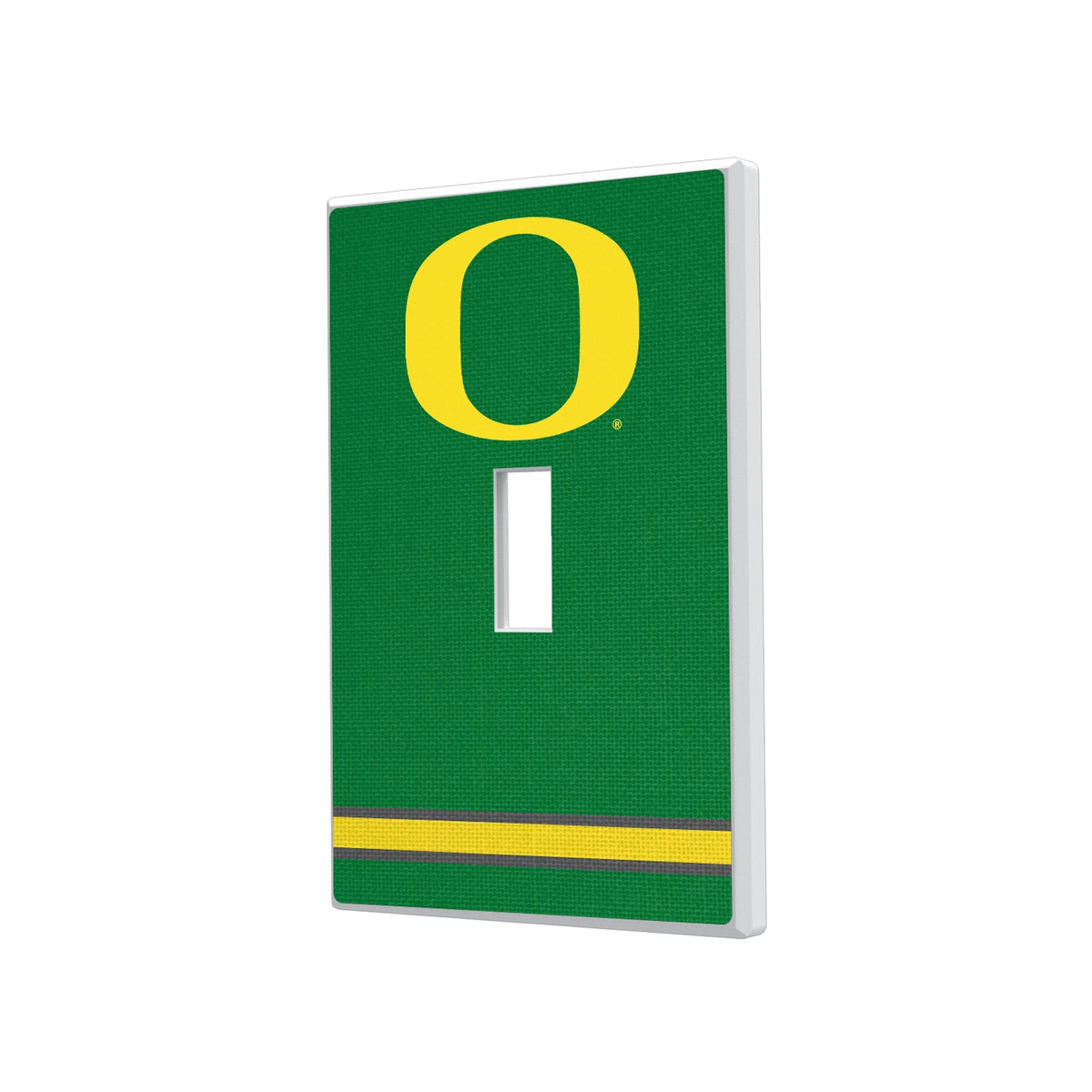 University of Oregon Ducks Stripe Hidden-Screw Light Switch Plate