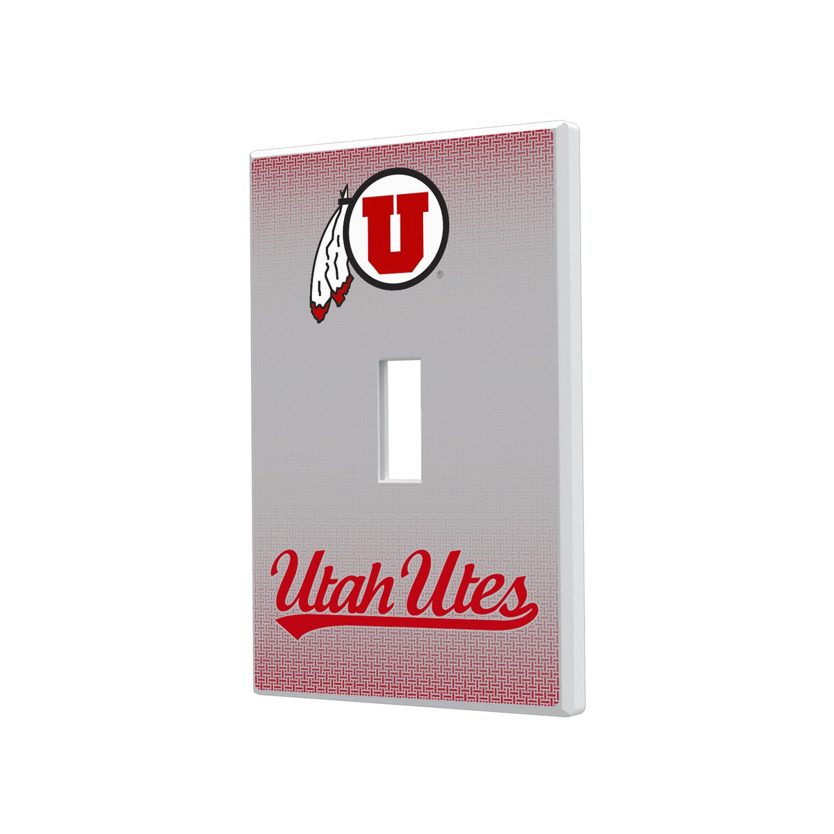 University of Utah Utes Linen Hidden-Screw Light Switch Plate 1
