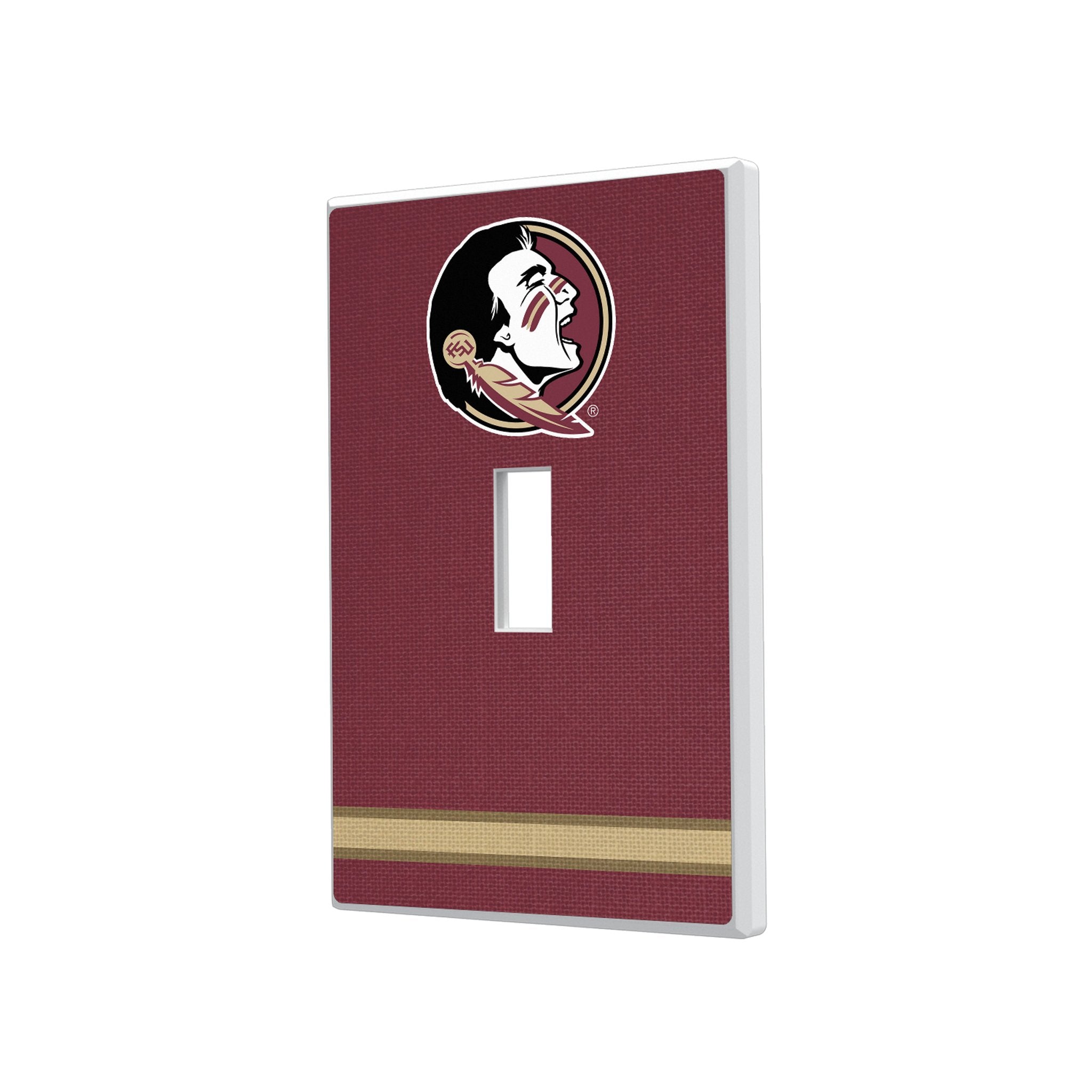 Florida State University Seminoles Stripe Hidden-Screw Light Switch Plate 1