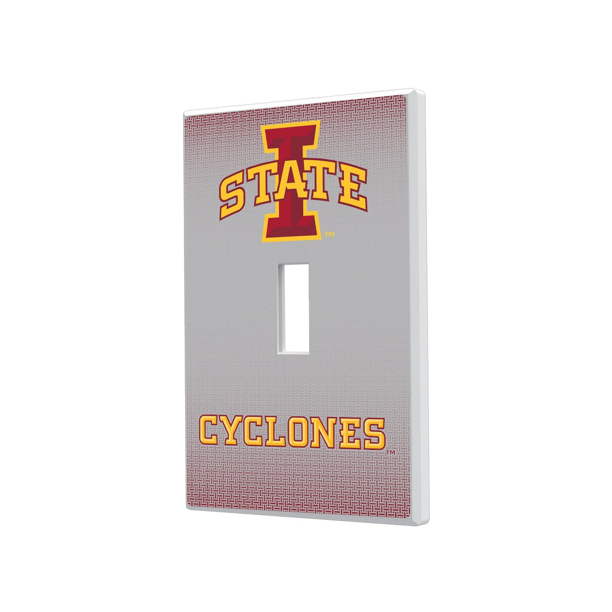 Iowa State University Cyclones Linen Hidden-Screw Light Switch Plate