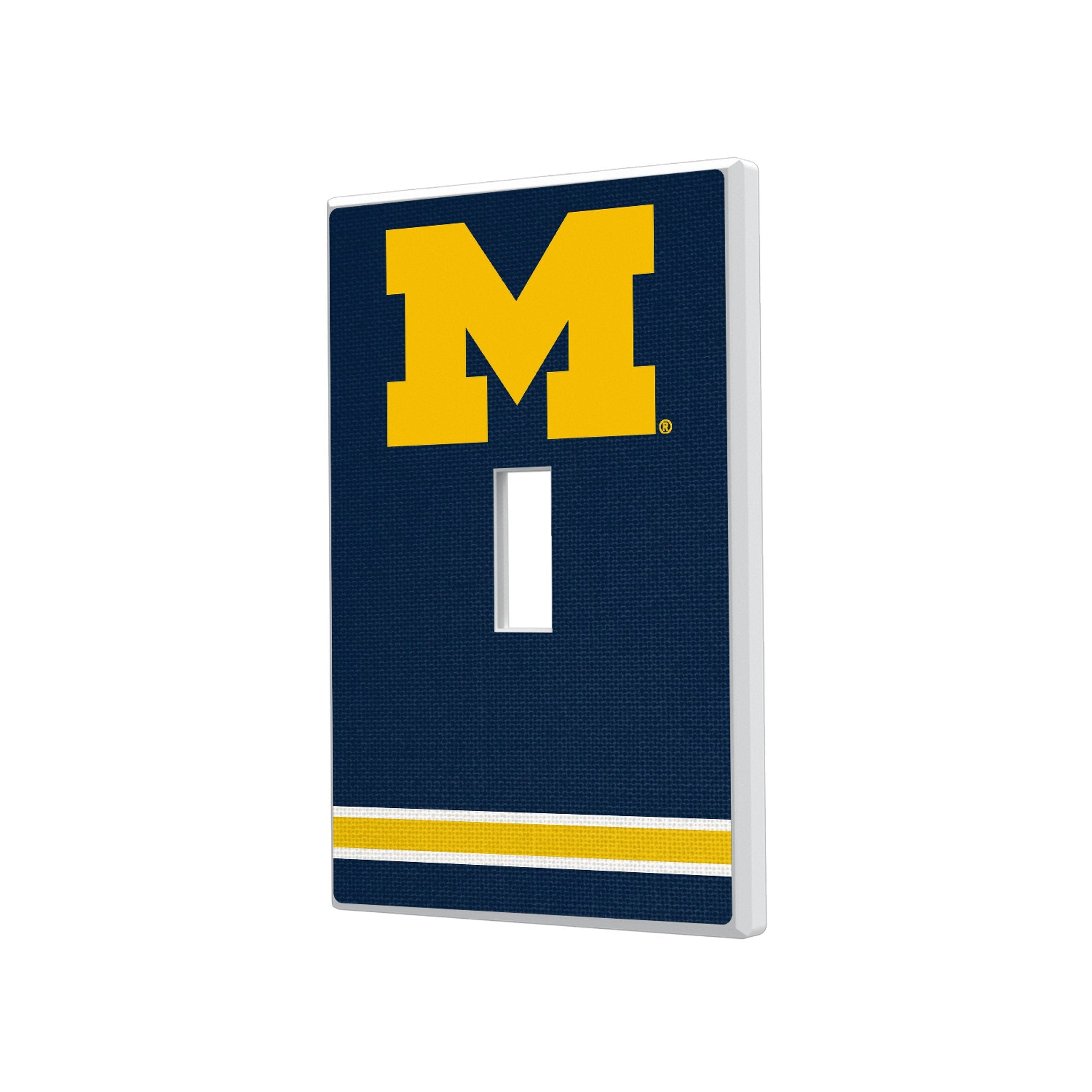 University of Michigan Wolverines Stripe Hidden-Screw Light Switch Plate 1