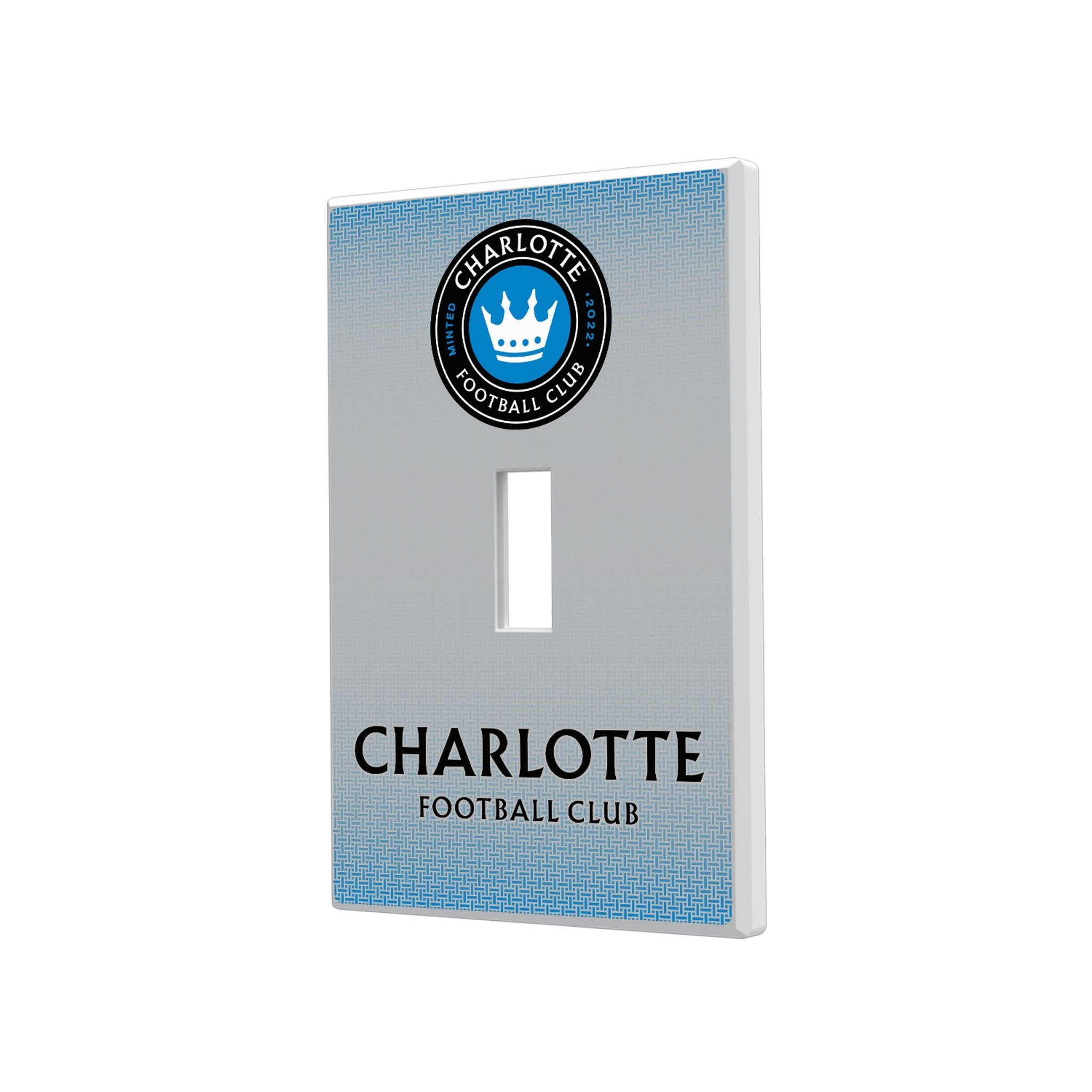 Charlotte FC Linen Hidden-Screw Light Switch Plate