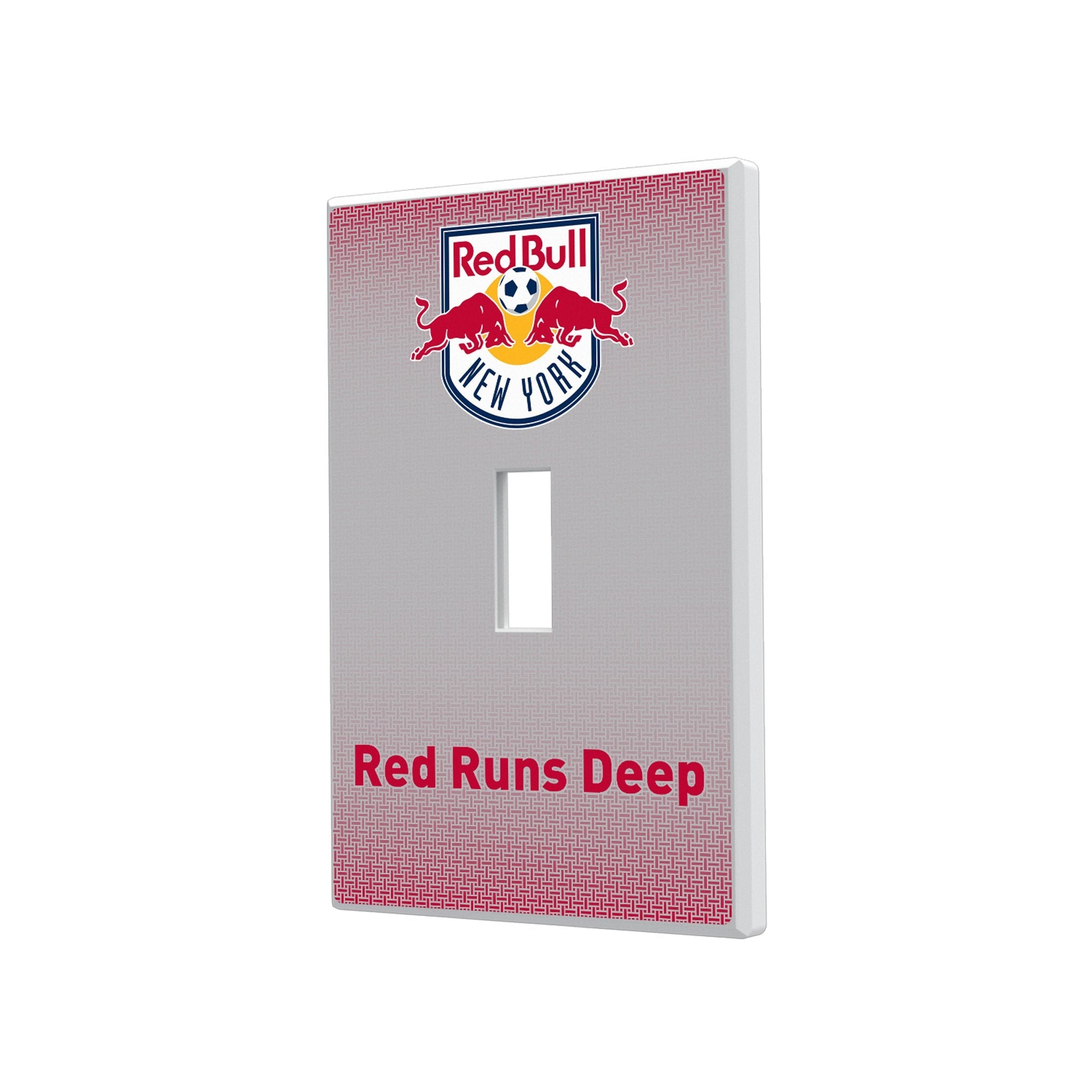 New York Red Bulls Linen Hidden-Screw Light Switch Plate 1