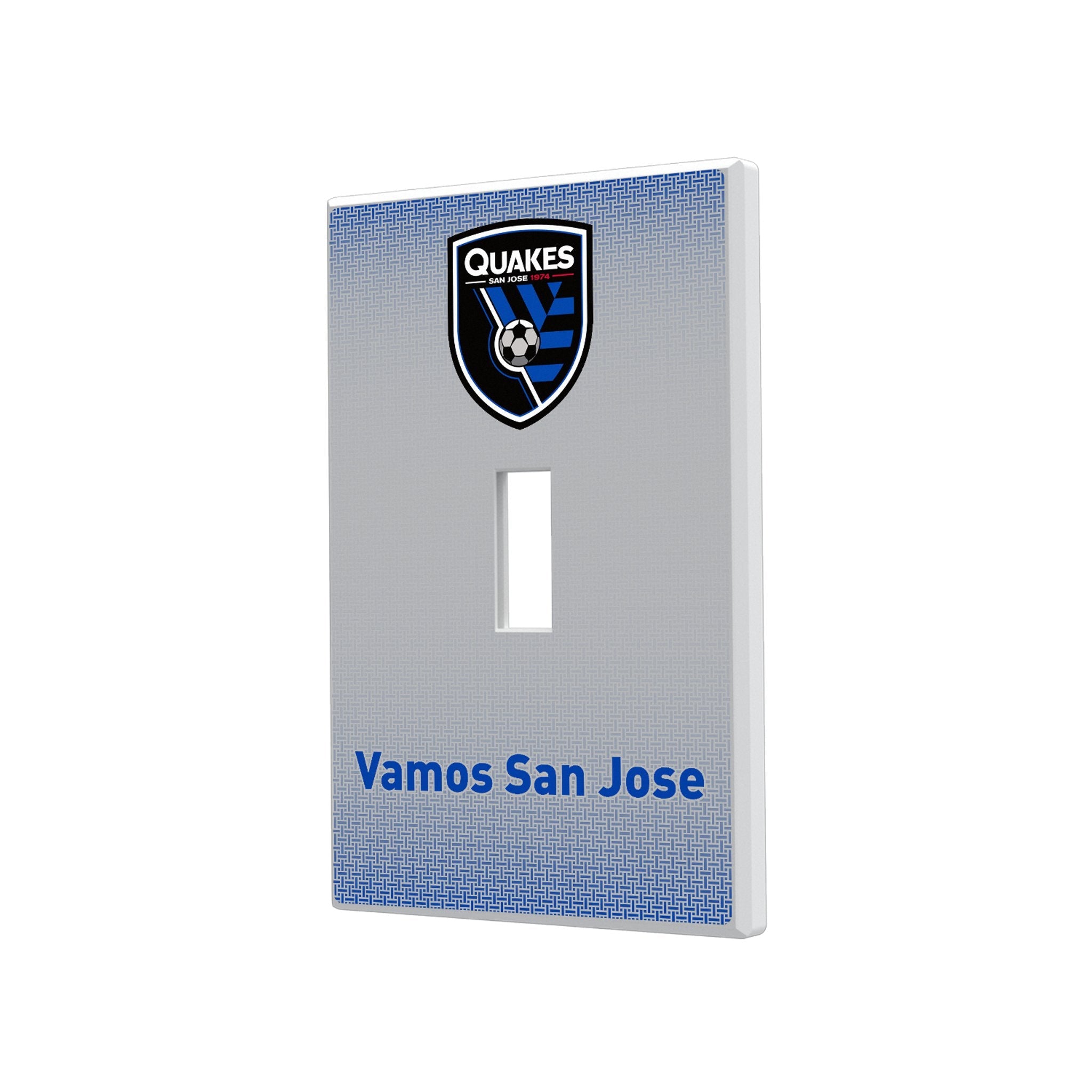 San Jose Earthquakes Linen Hidden-Screw Light Switch Plate 1