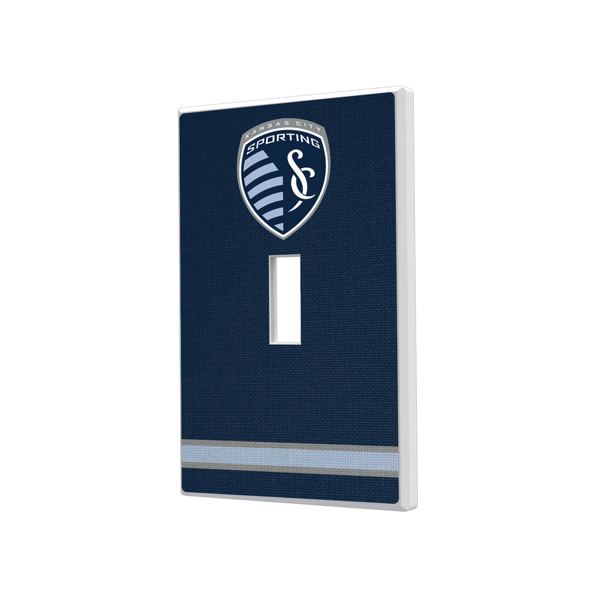 Sporting Kansas City Stripe Hidden-Screw Light Switch Plate