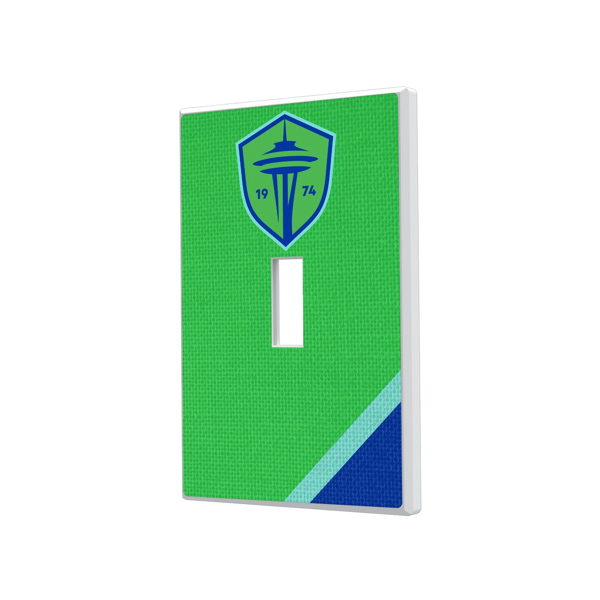Seattle Sounders FC Diagonal Stripe Hidden-Screw Light Switch Plate 1