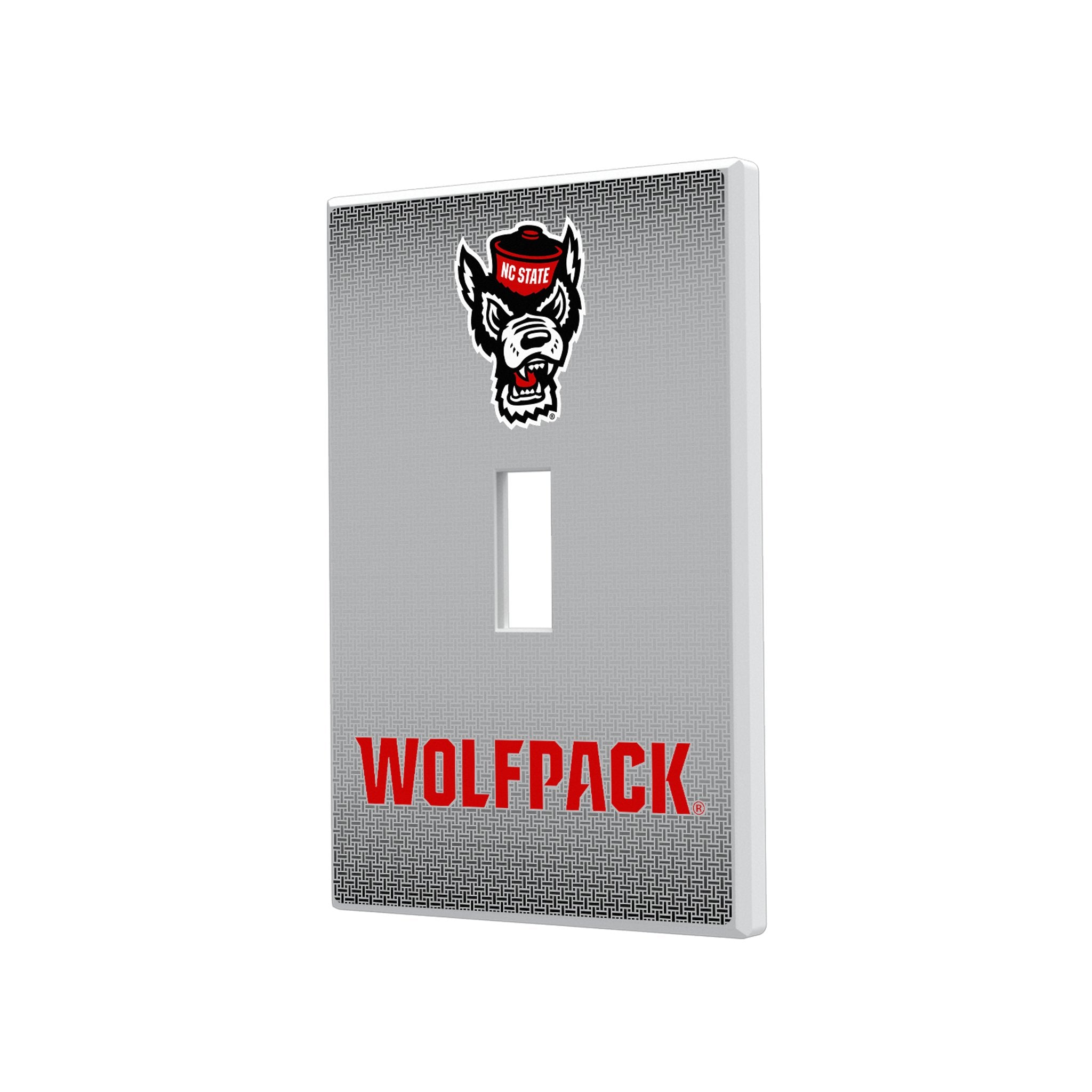 North Carolina State University Wolfpack Linen Hidden-Screw Light Switch Plate