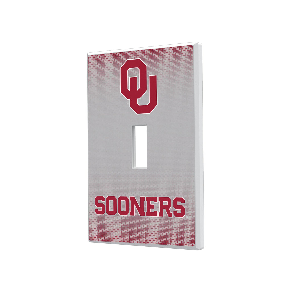 University of Oklahoma Sooners Linen Hidden-Screw Light Switch Plate
