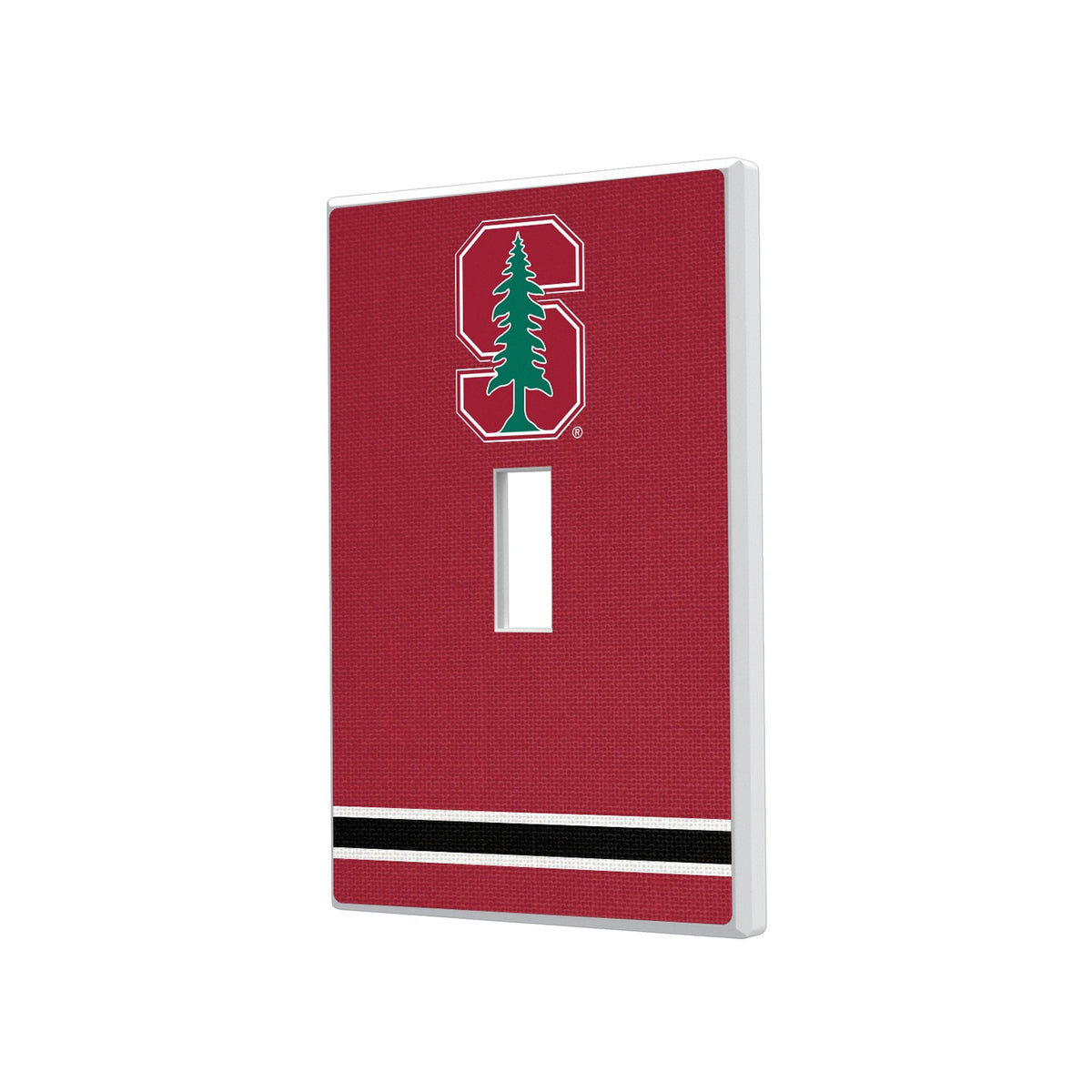 Stanford University Cardinal Stripe Hidden-Screw Light Switch Plate
