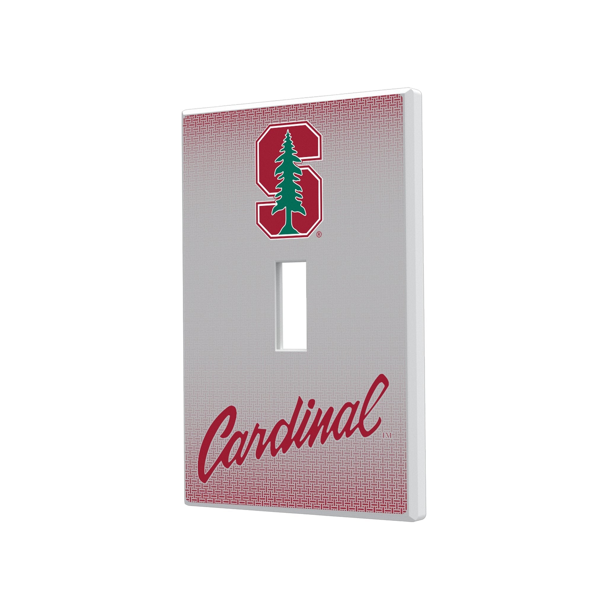 Stanford University Cardinal Linen Hidden-Screw Light Switch Plate 1