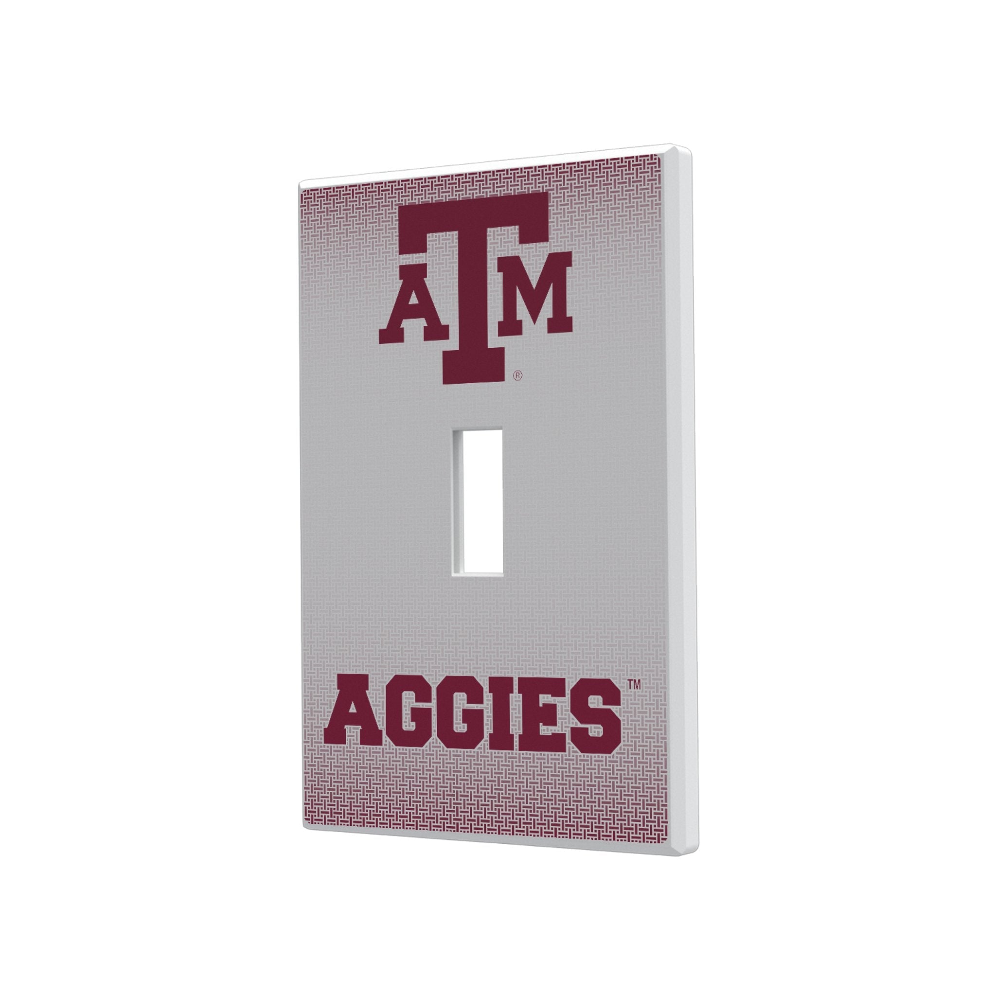 Texas A&M University Aggies Linen Hidden-Screw Light Switch Plate