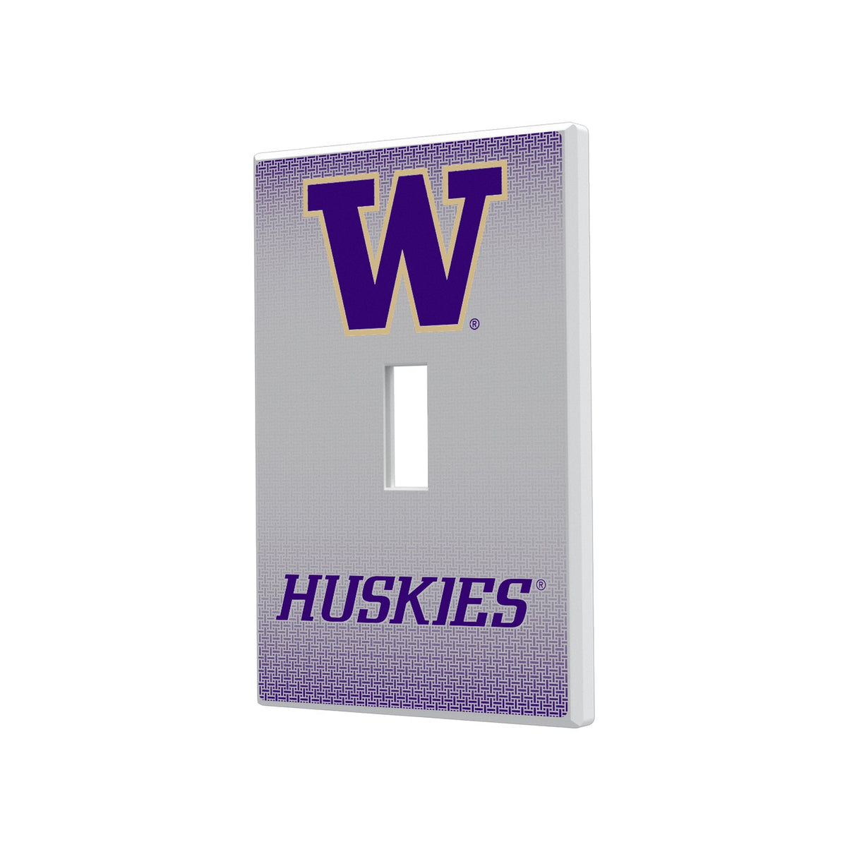 University of Washington Huskies Linen Hidden-Screw Light Switch Plate 1