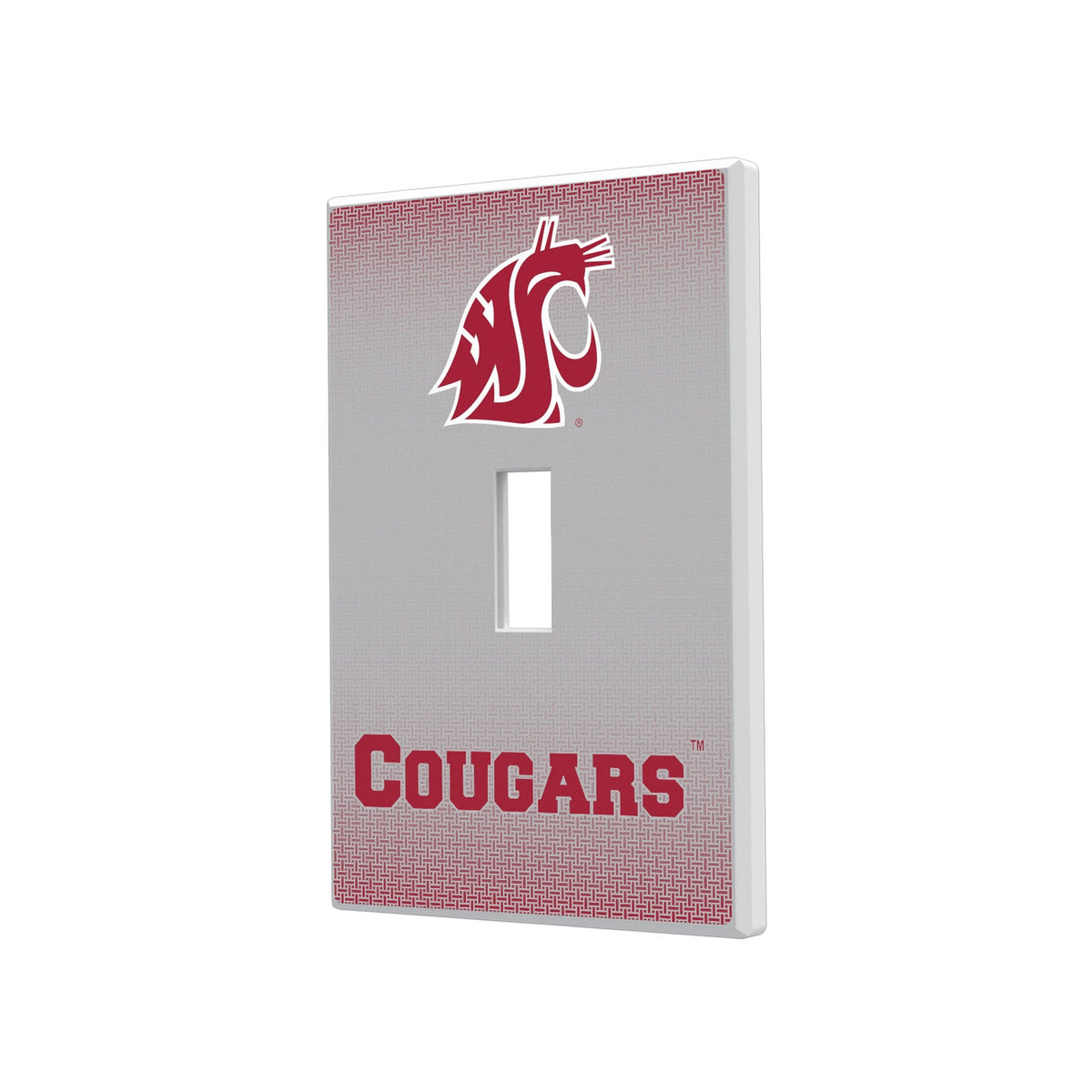 Washington State University Cougars Linen Hidden-Screw Light Switch Plate 1