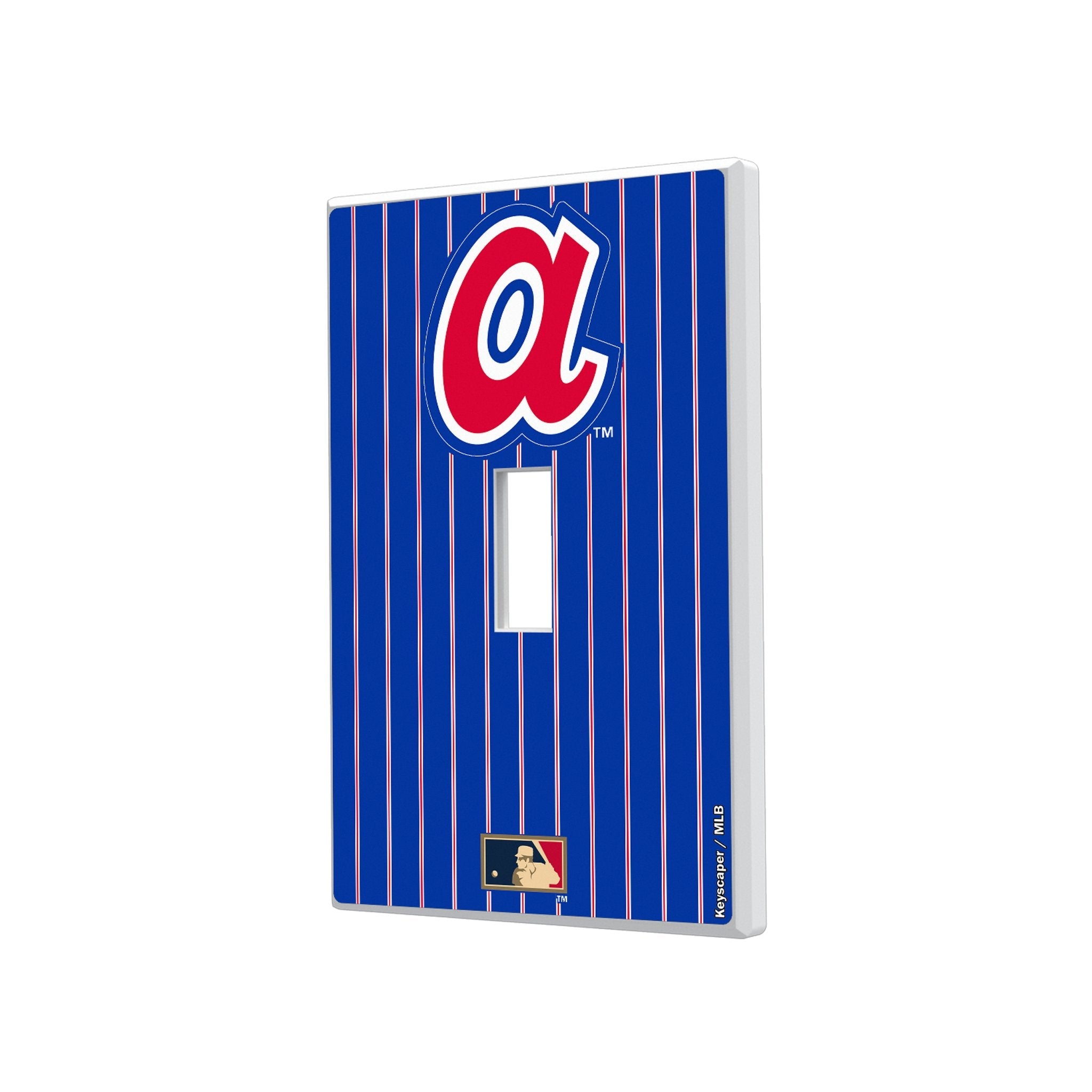 Atlanta Braves 1972-1980 - Cooperstown Collection Pinstripe Hidden-Screw Light Switch Plate 1