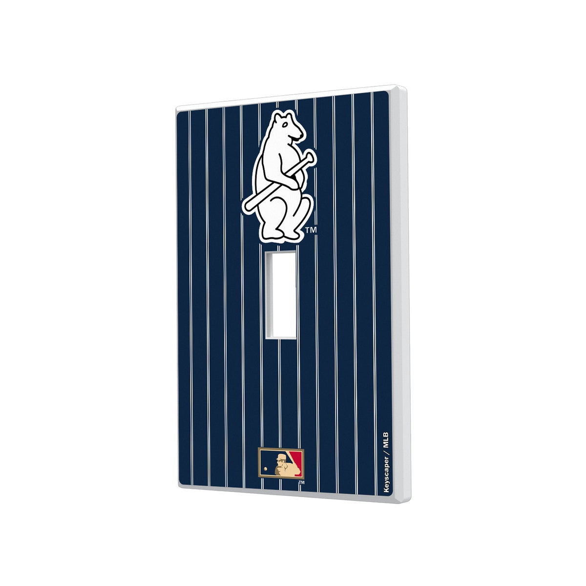 Chicago Cubs 1914 - Cooperstown Collection Pinstripe Hidden-Screw Light Switch Plate 1
