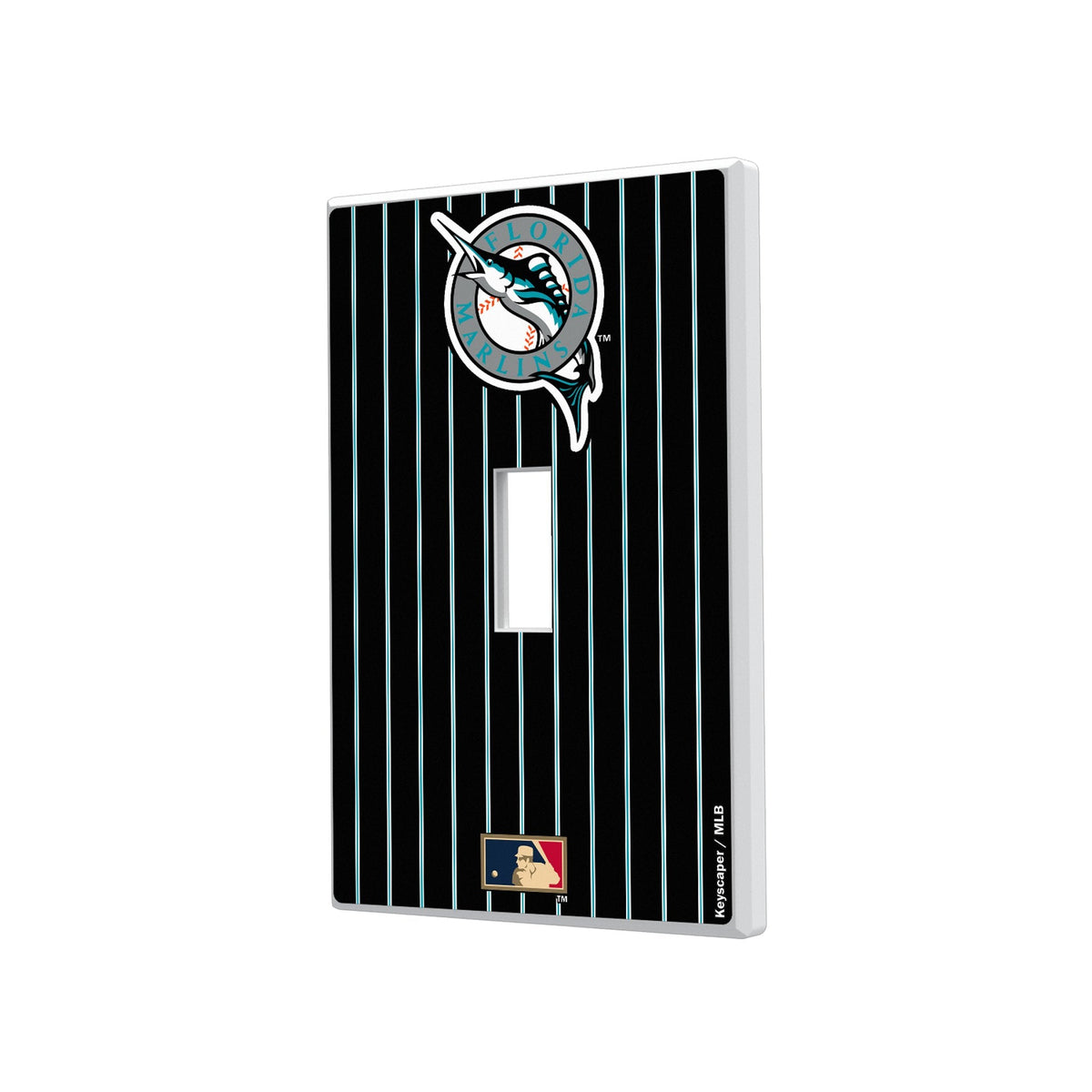 Miami Marlins 1993-2011 - Cooperstown Collection Pinstripe Hidden-Screw Light Switch Plate 1